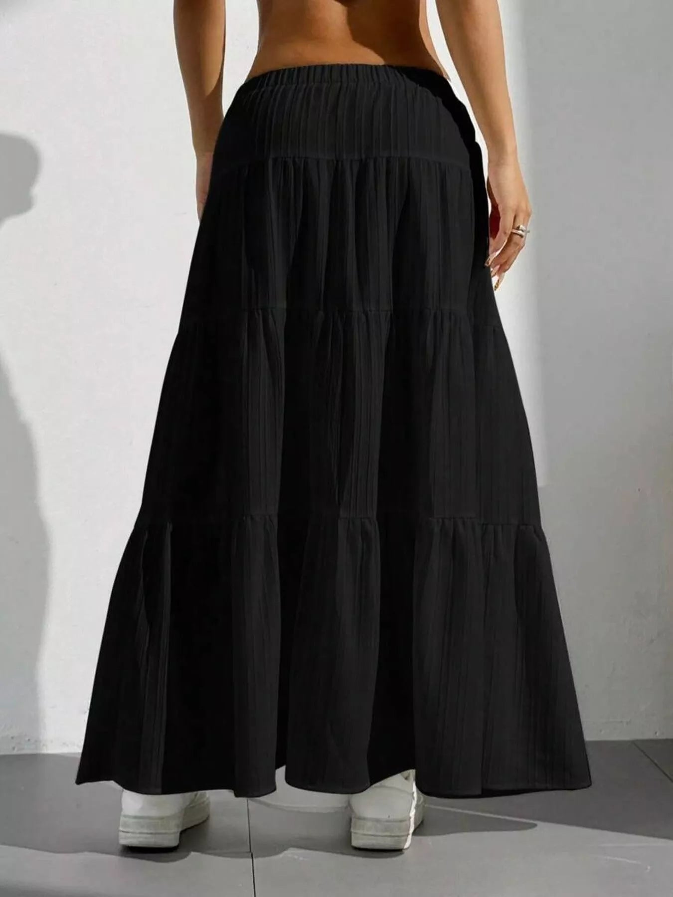 Flowy Tiered Maxi Skirt - MAD RUFFI