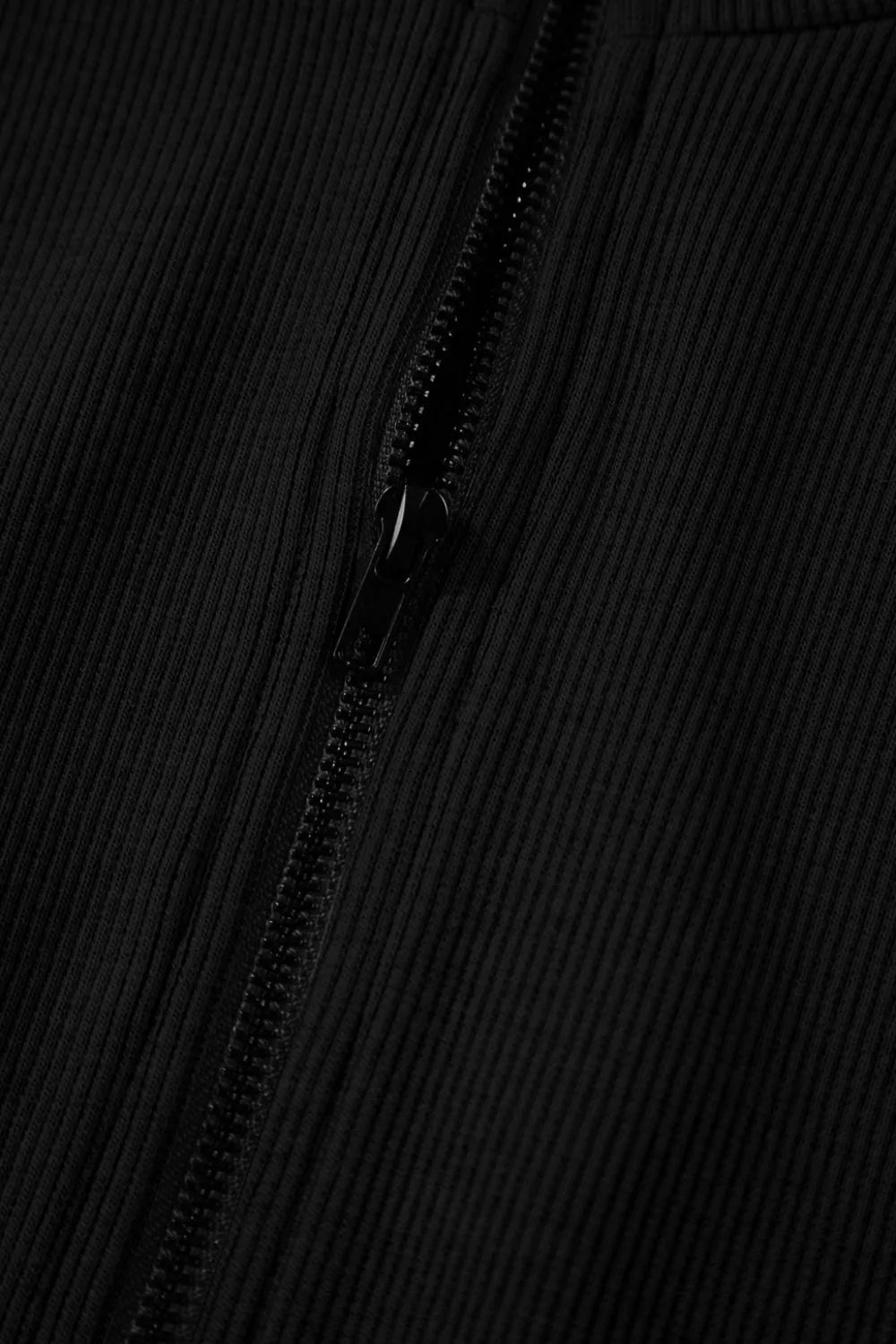 French Terry Zipped Collar Sleeveless Drawstring Waist Mini Dress - MAD RUFFI