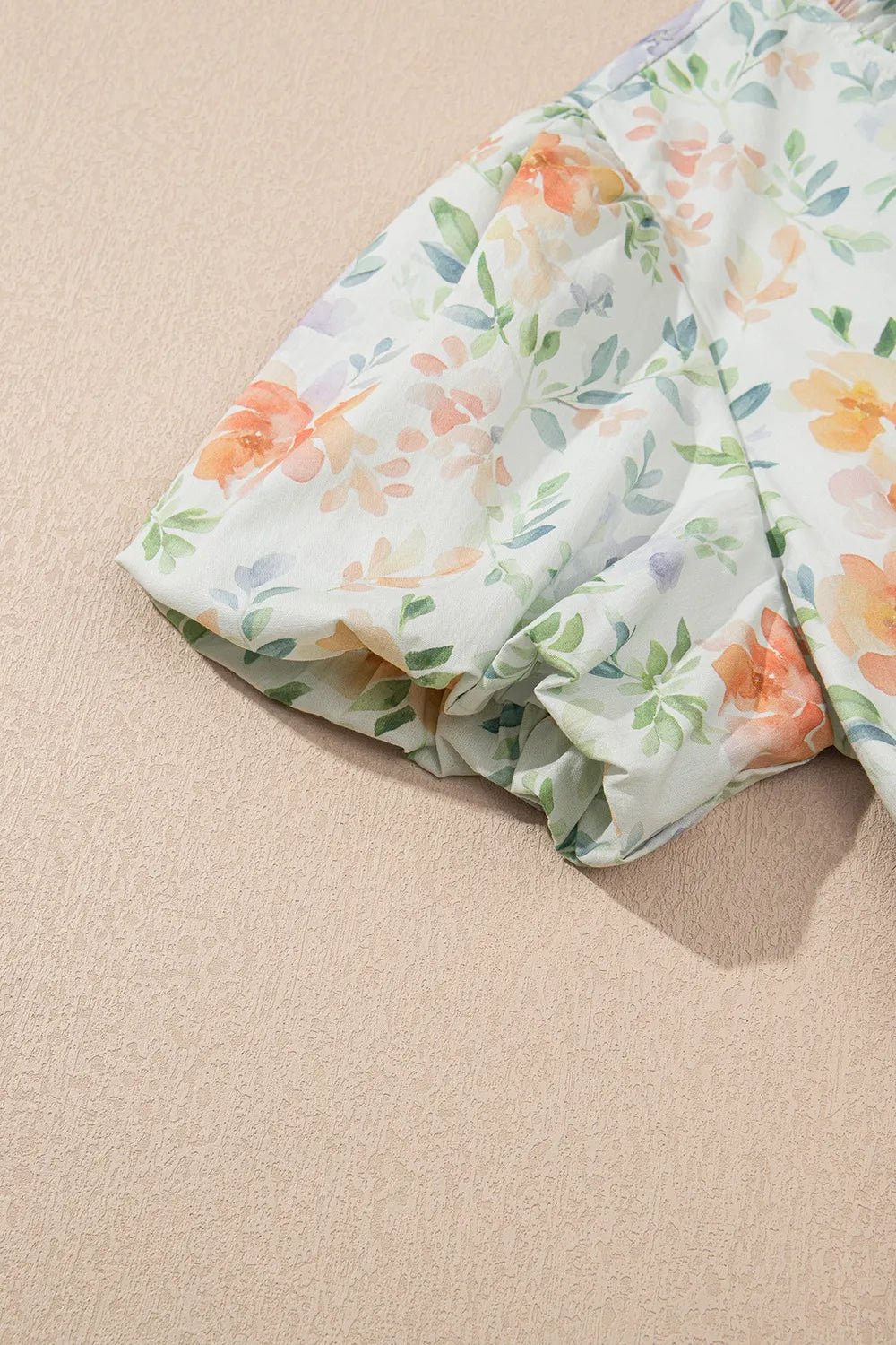 Frill Notched Puff Sleeve Dress - MAD RUFFI