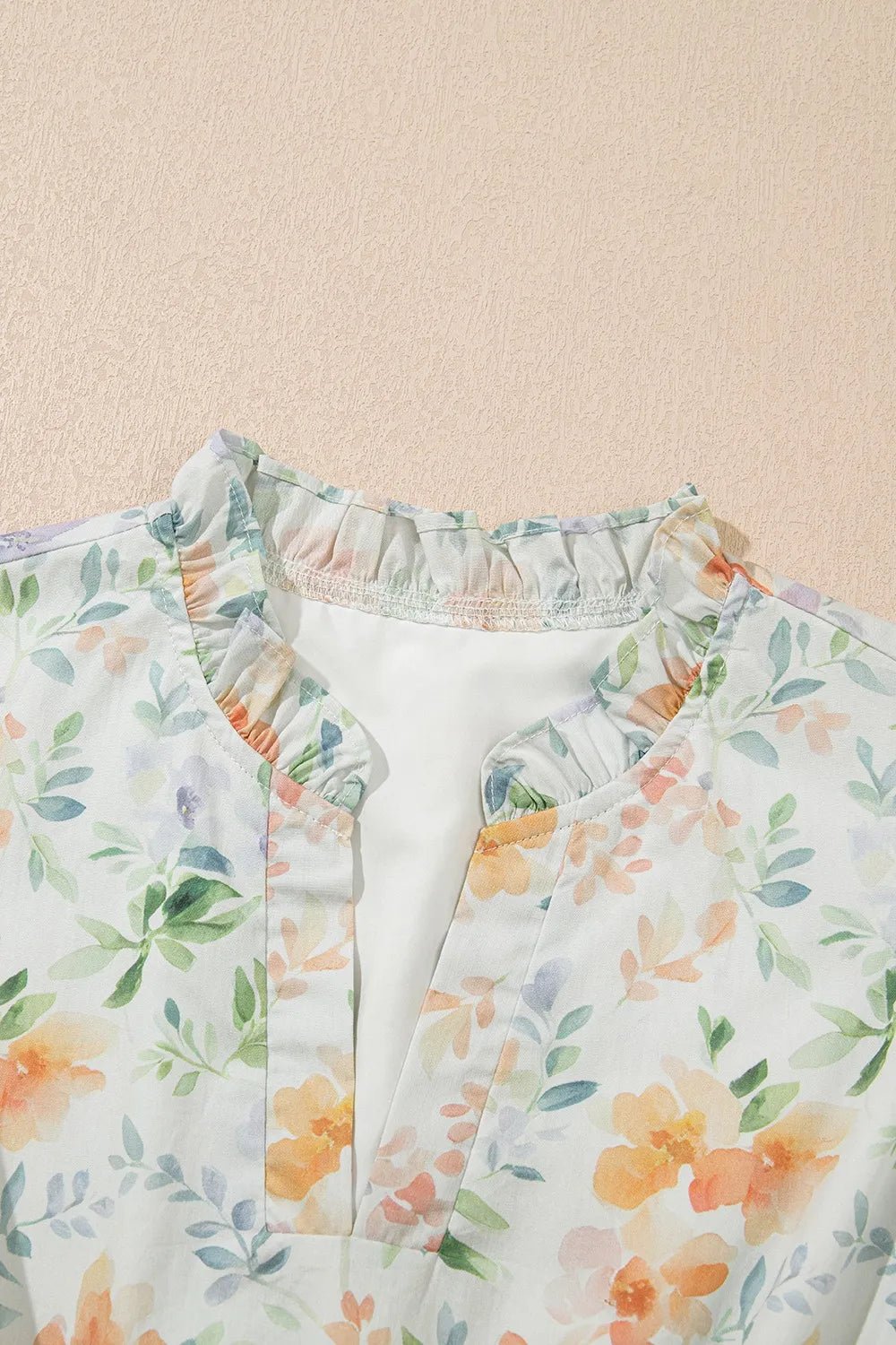 Frill Notched Puff Sleeve Dress - MAD RUFFI