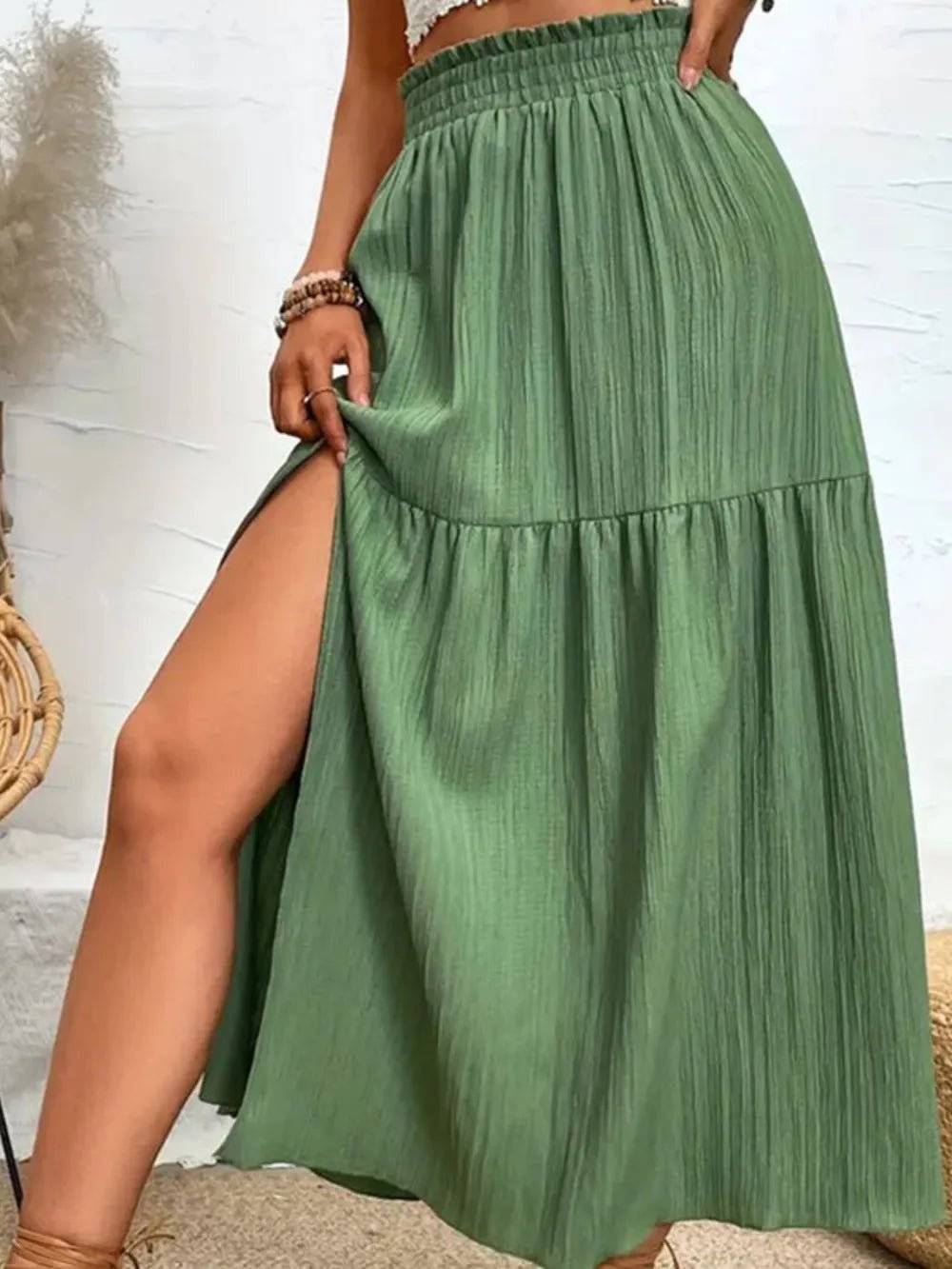 Frill Slit Skirt - MAD RUFFI