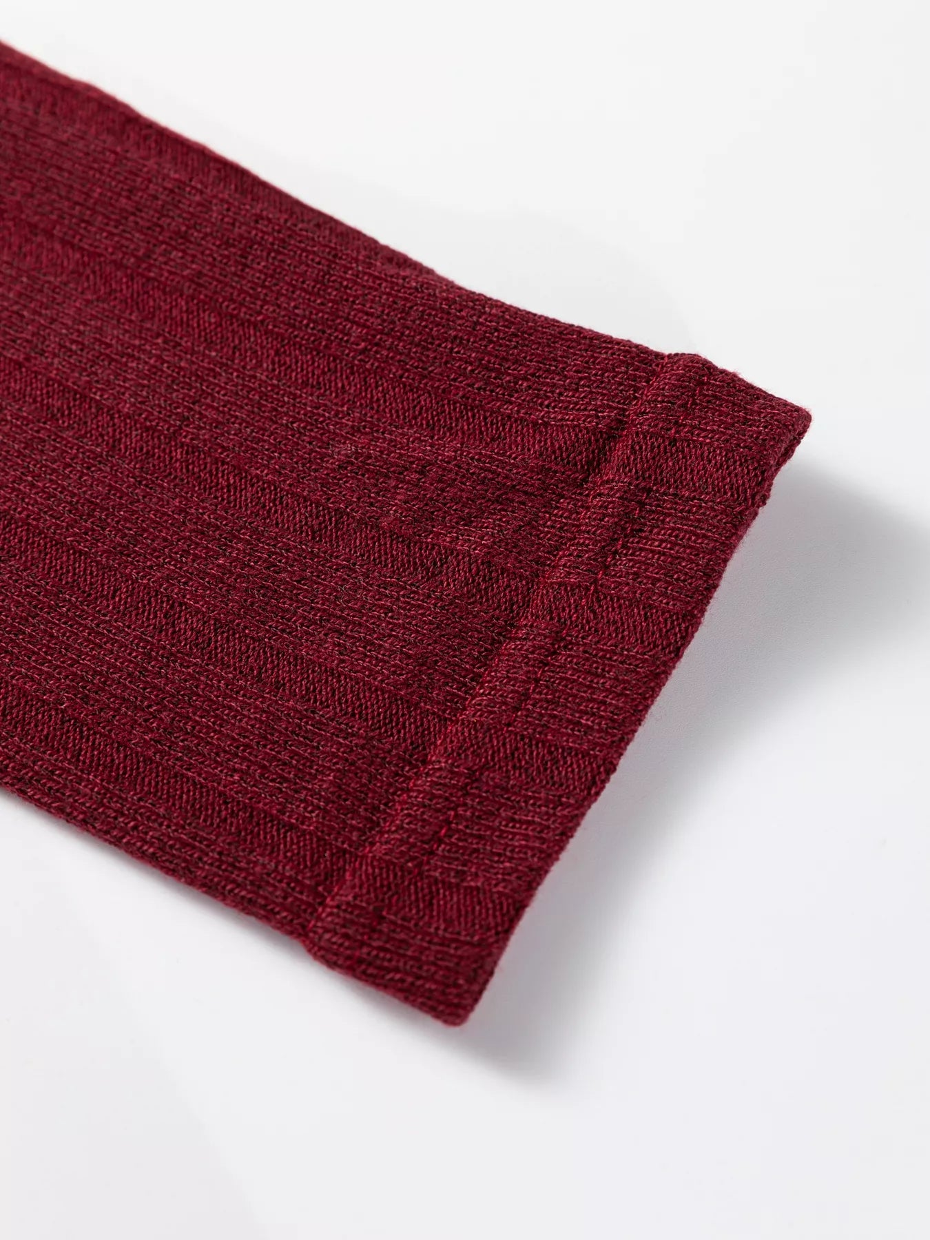 Frilled Neck Ribbed Knit Patchwork Long Sleeve Mini Dress - MAD RUFFI