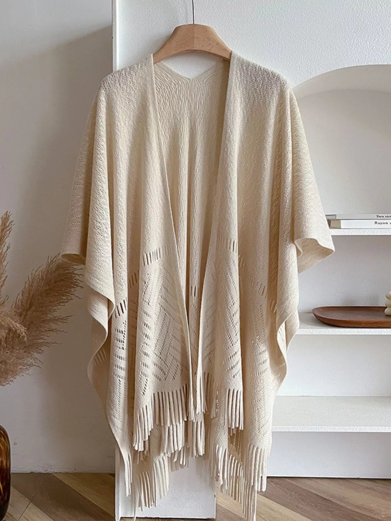 Fringe Open Front Cardigan - MAD RUFFI