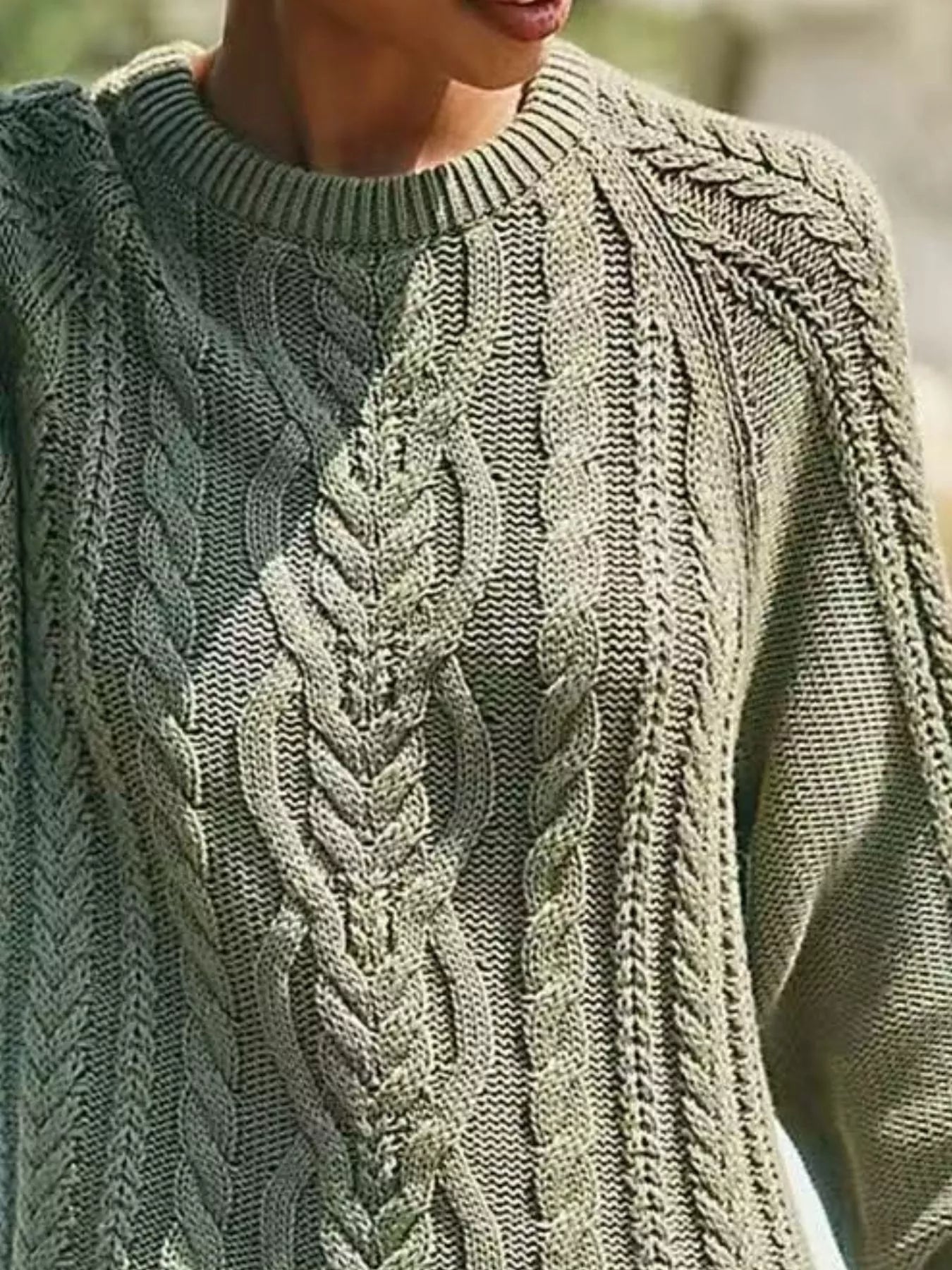 Full Size Cable - Knit Mini Sweater Dress Plus Size - MAD RUFFI