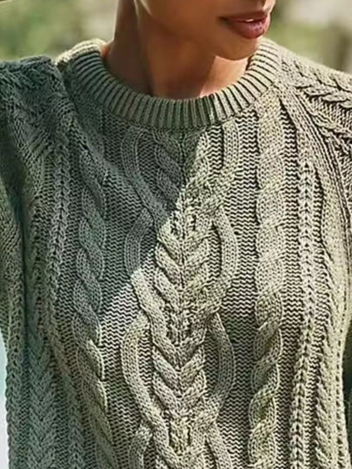 Full Size Cable Knit Pleated Hem Sweater Dress Plus Size - MAD RUFFI