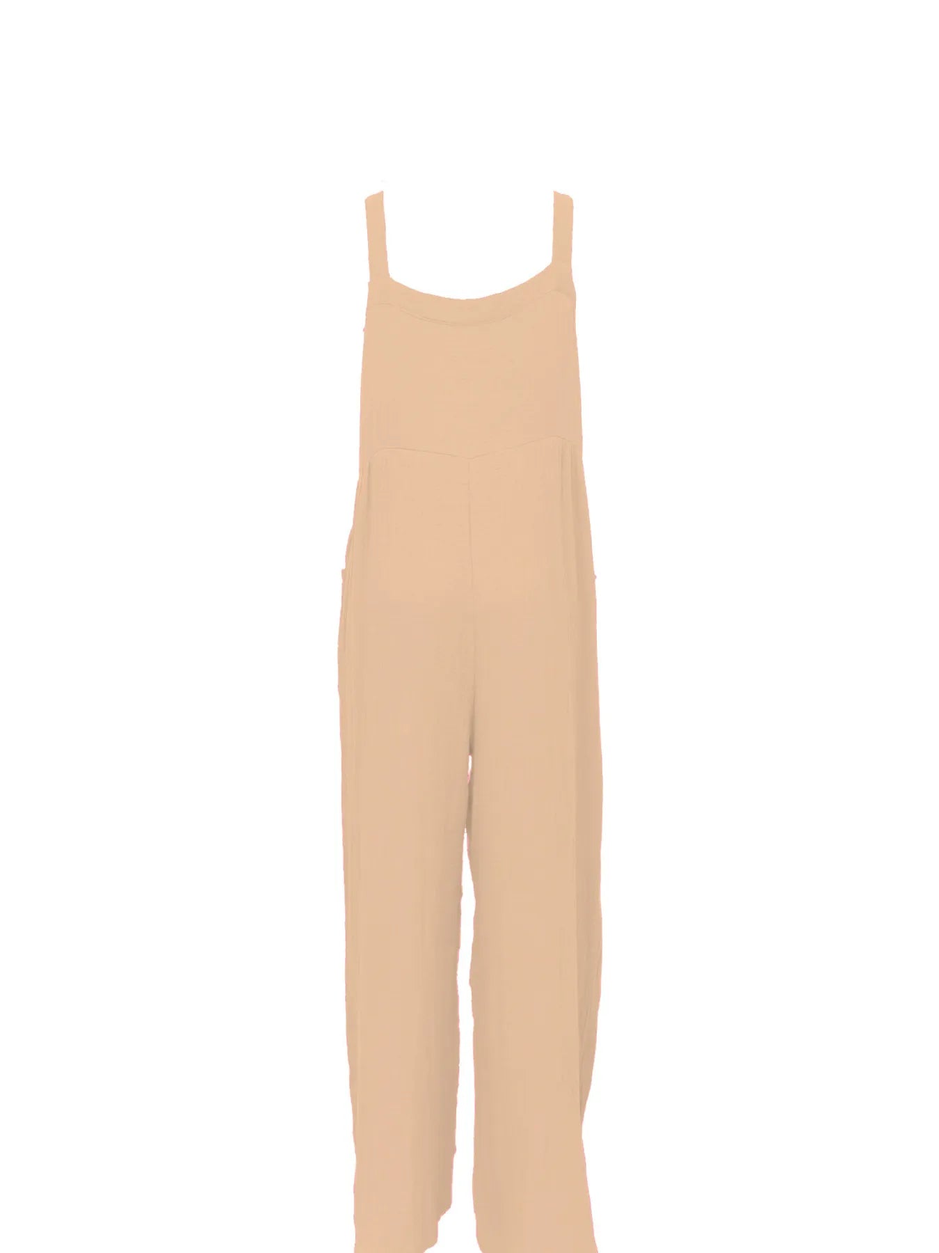 Full Size Casual Wide Leg Textured Overalls Plus Size - MAD RUFFI