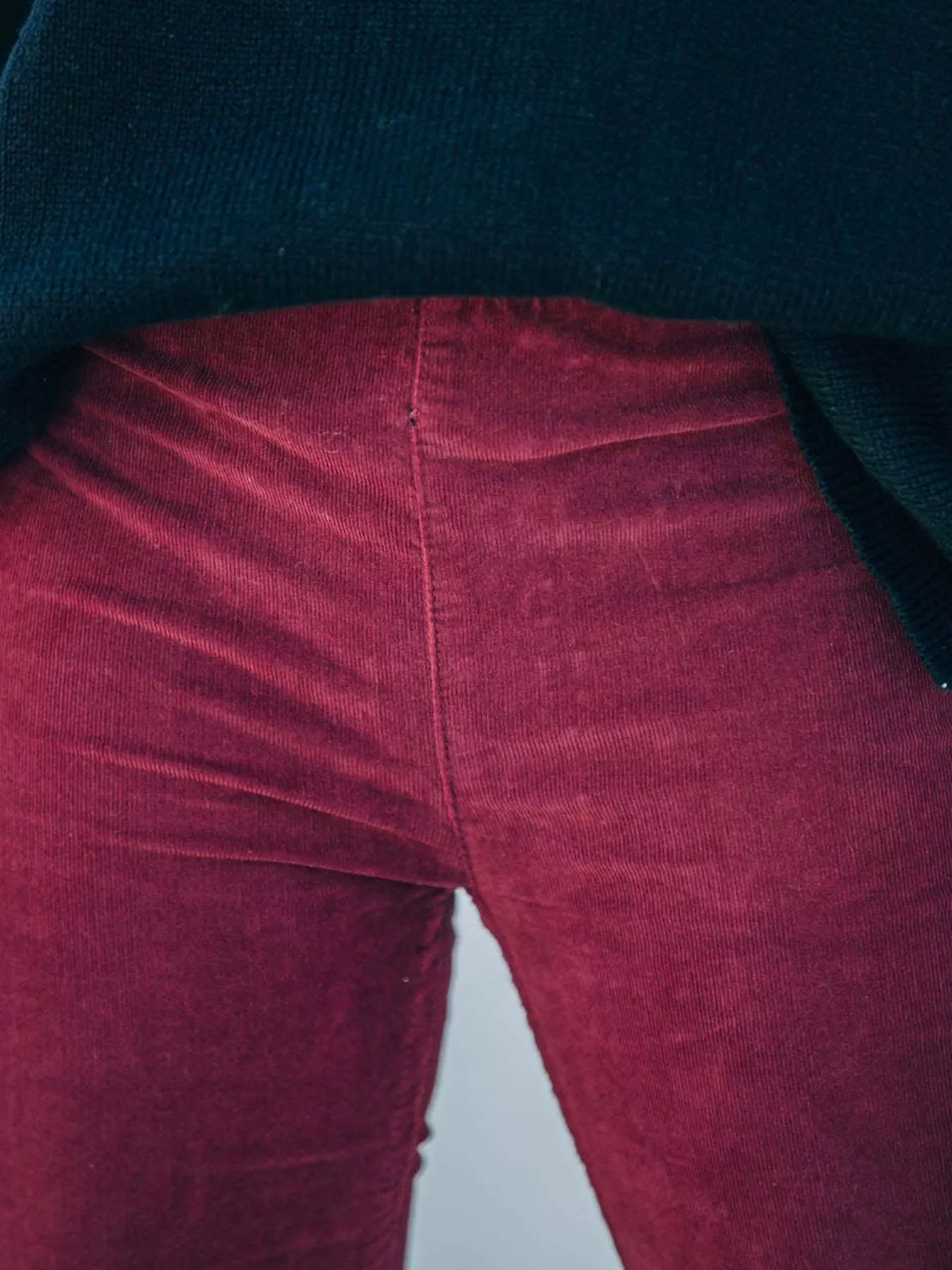 Full Size Corduroy Flare Pants Plus Size - MAD RUFFI