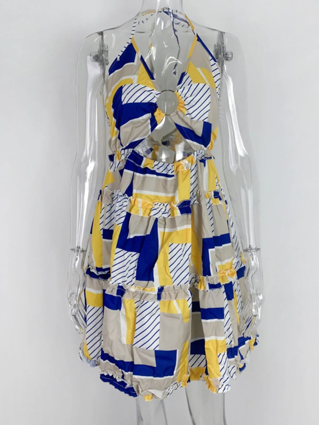 Full Size Cutout Halter Neck Cami Dress Plus Size - MAD RUFFI