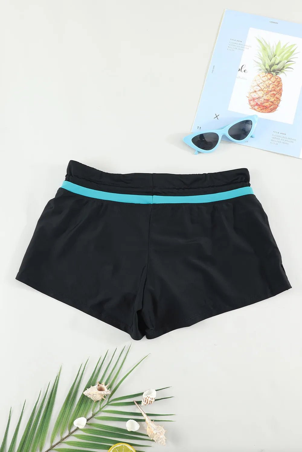 Full Size Drawstring Swim Shorts - MAD RUFFI
