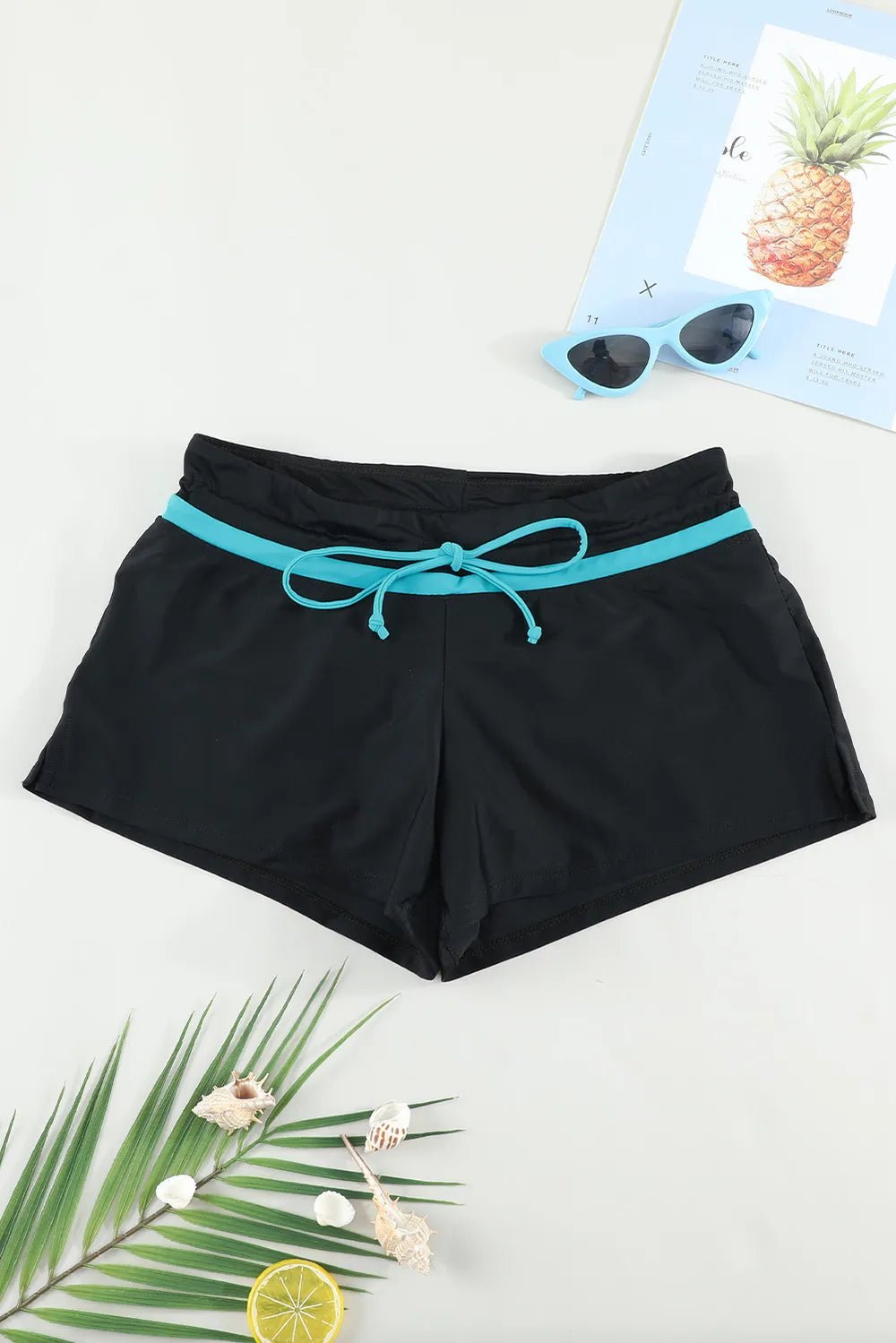 Full Size Drawstring Swim Shorts - MAD RUFFI