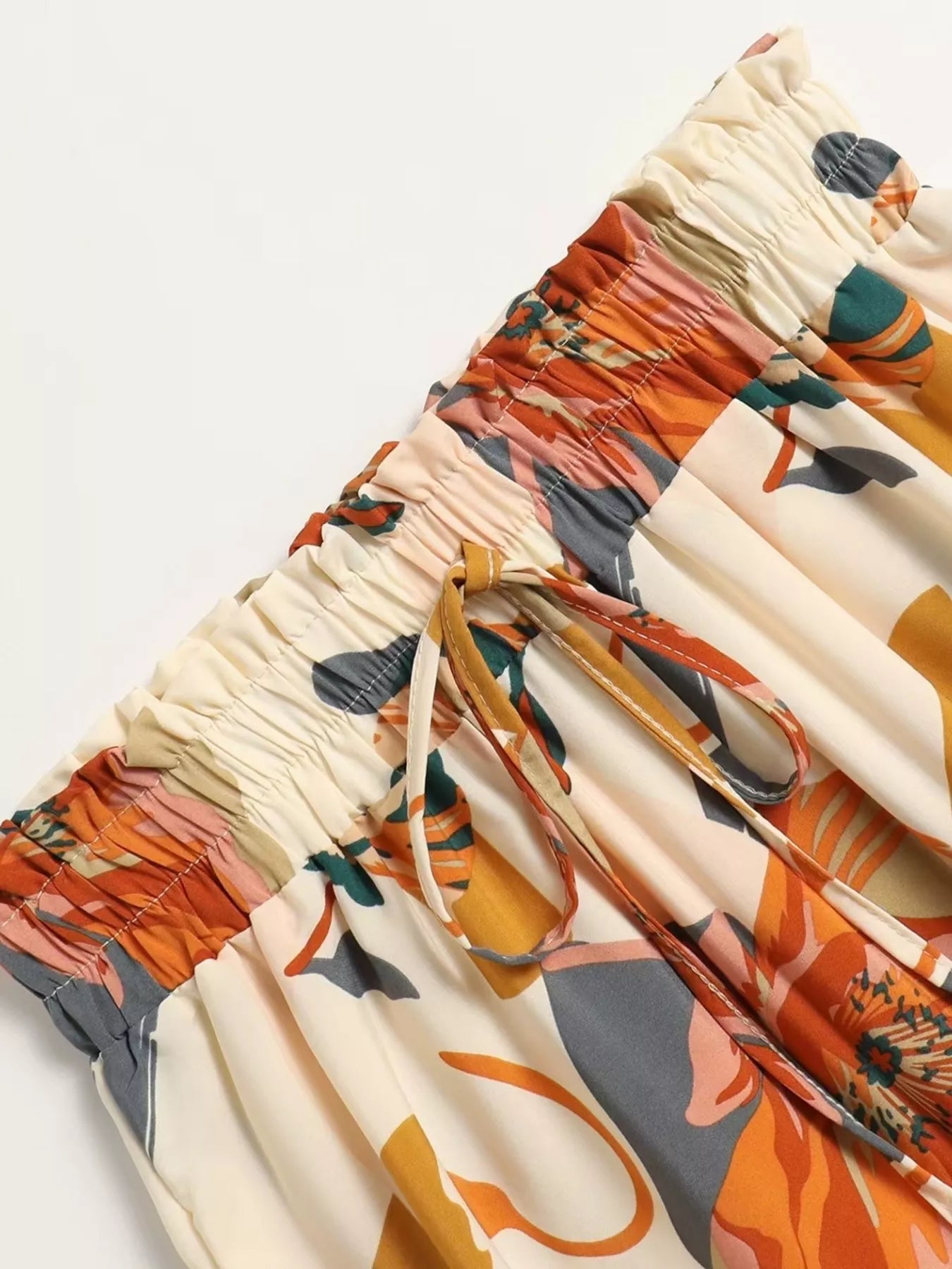 Full Size Floral Print Tiered Skirt Plus Size - MAD RUFFI