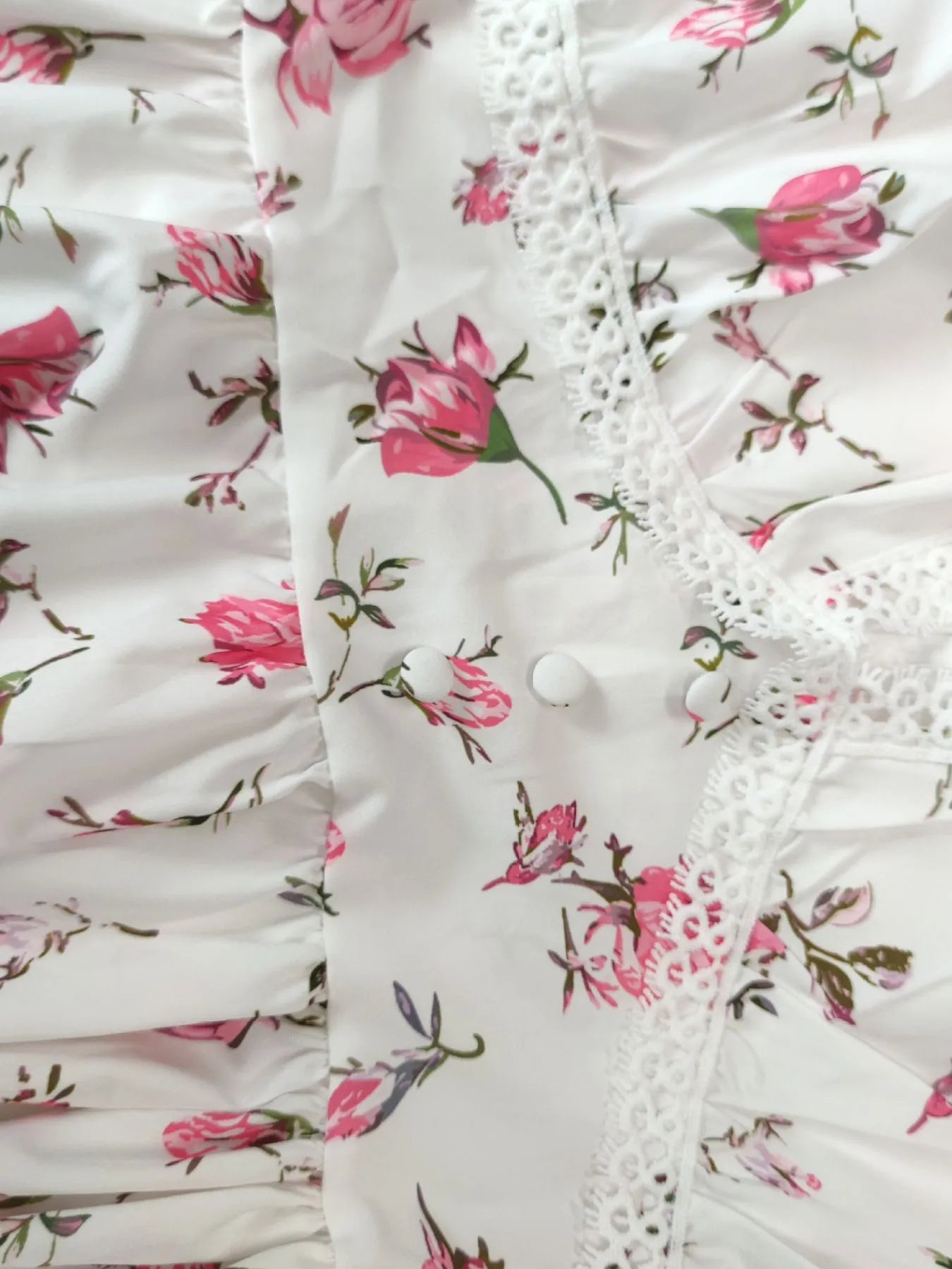 Full Size Floral V - Neck Long Sleeve Mini Dress Plus Size - MAD RUFFI