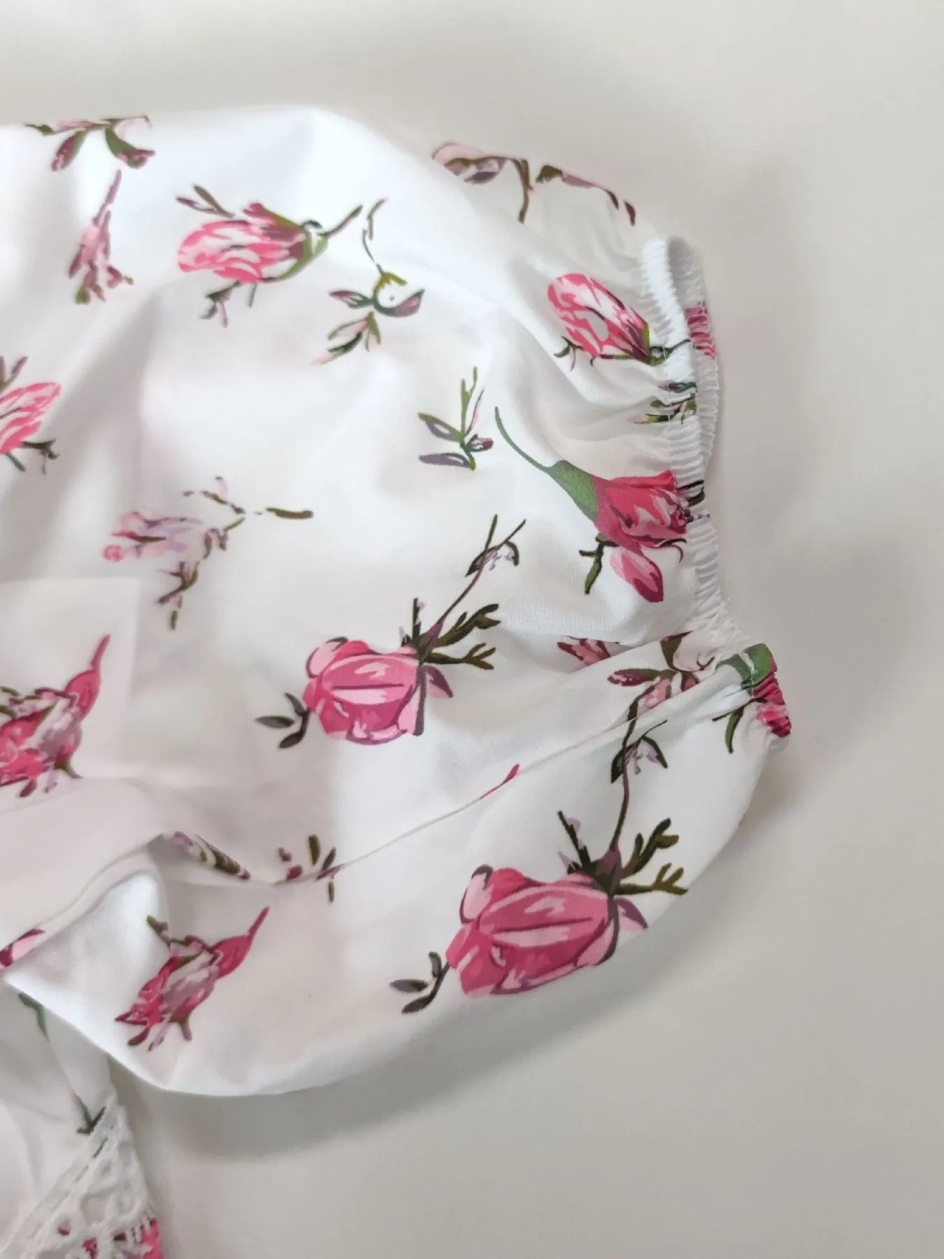 Full Size Floral V - Neck Long Sleeve Mini Dress Plus Size - MAD RUFFI