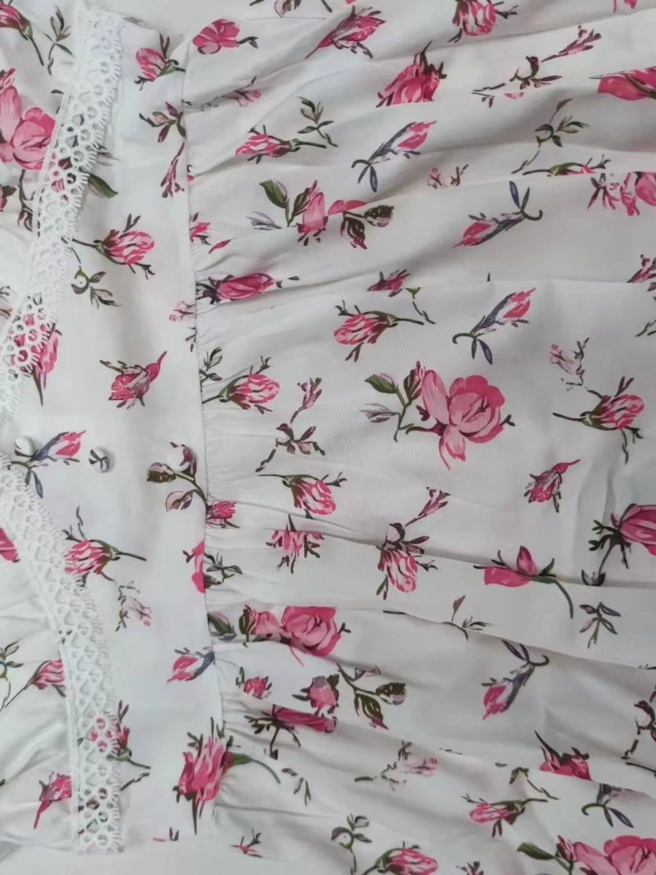 Full Size Floral V - Neck Long Sleeve Mini Dress Plus Size - MAD RUFFI