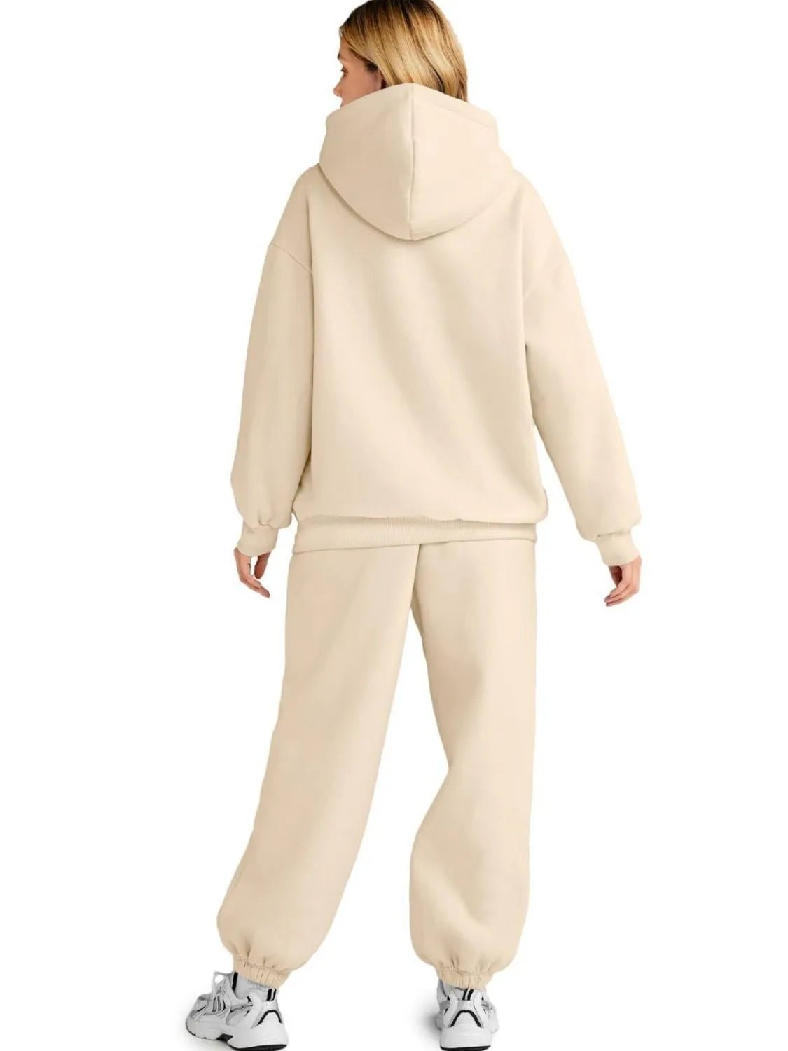 Full Size Kangaroo Pocket Hoodie and Joggers Set Plus Size - MAD RUFFI