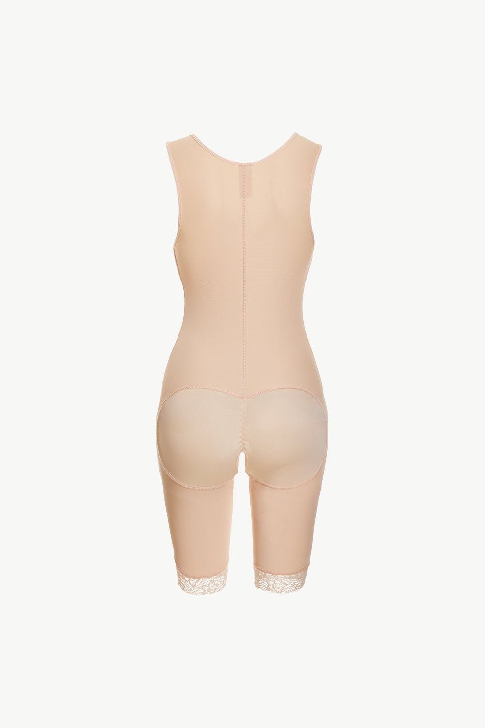 Full Size Lace Trim Shapewear with Zipper - MAD RUFFI
