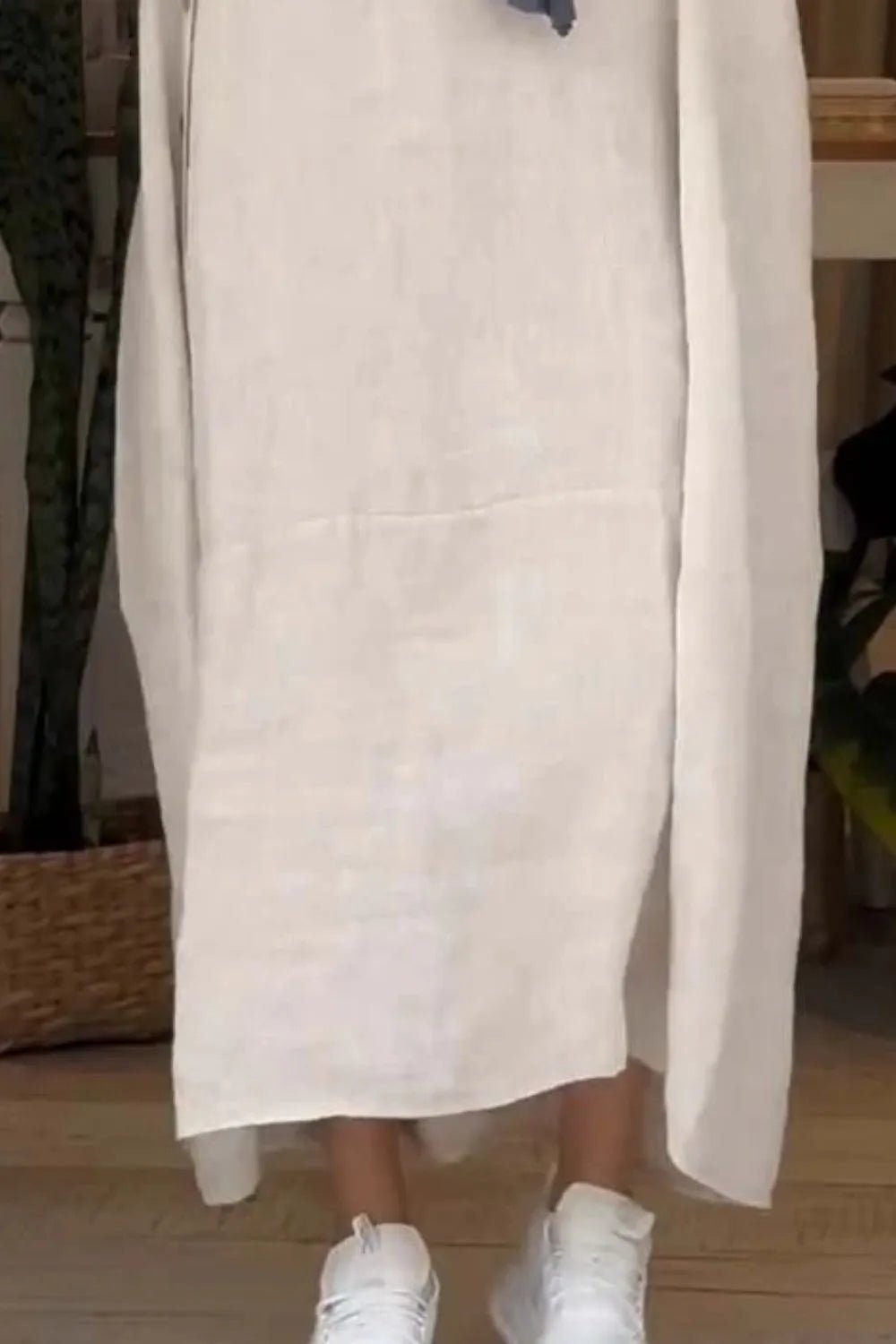 Full Size Relaxed Fit Short Sleeves Dress Plus Size - MAD RUFFI