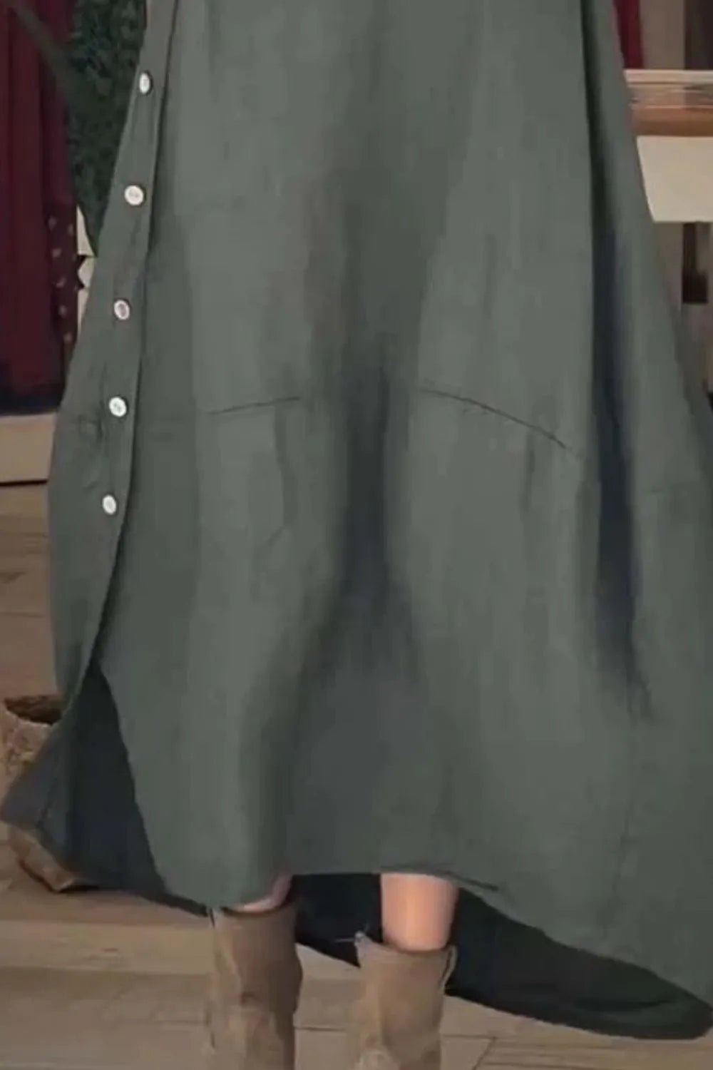 Full Size Relaxed Fit Short Sleeves Dress Plus Size - MAD RUFFI