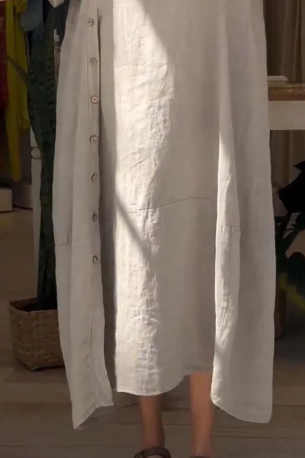 Full Size Relaxed Fit Short Sleeves Dress Plus Size - MAD RUFFI