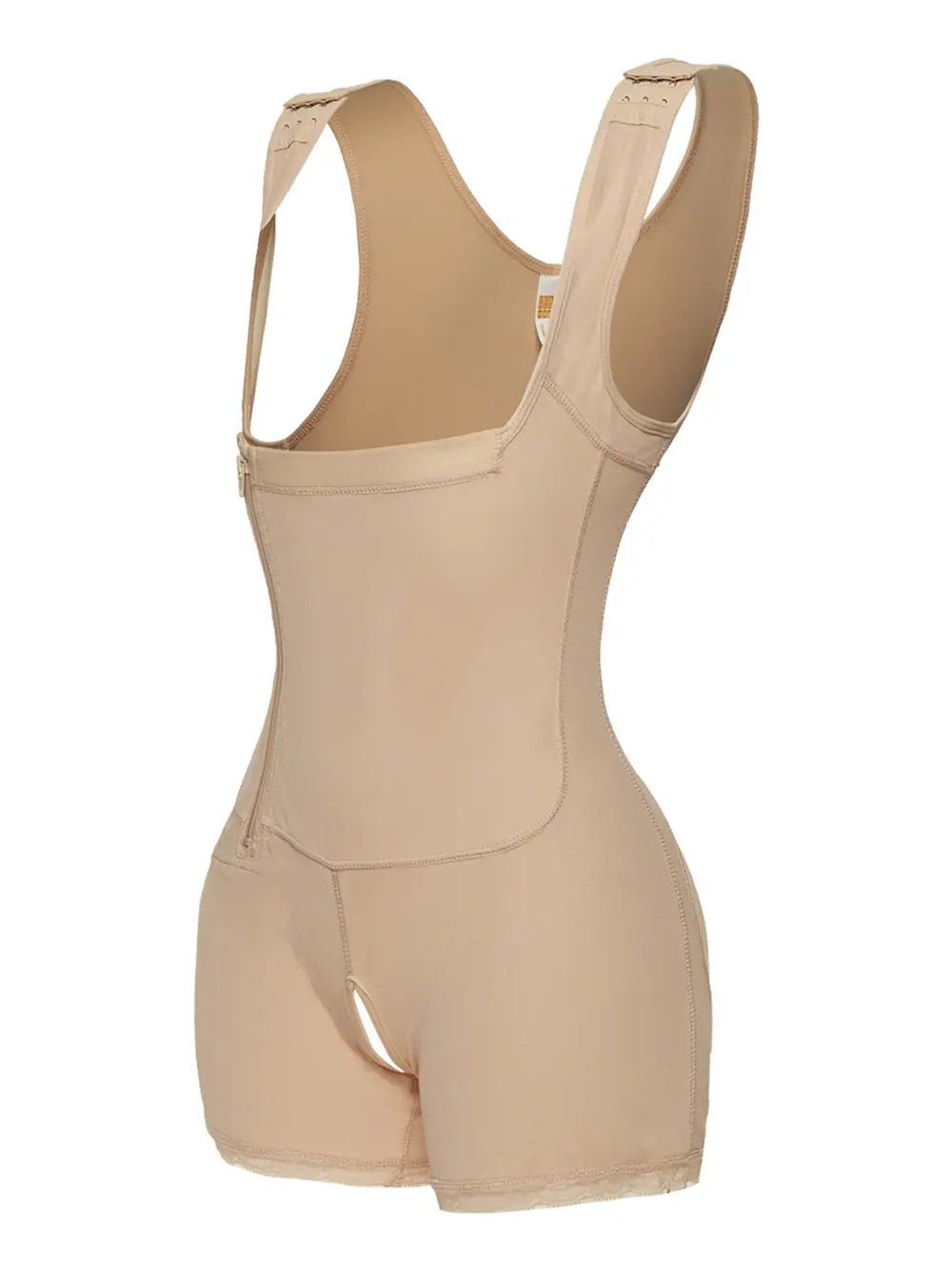 Full Size Side Zip Up Wide Strap Shapewear - MAD RUFFI
