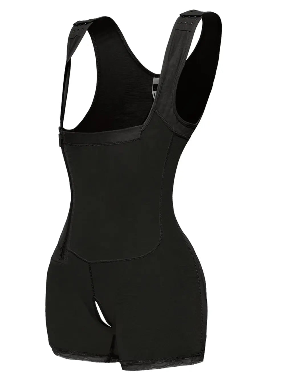 Full Size Side Zip Up Wide Strap Shapewear - MAD RUFFI