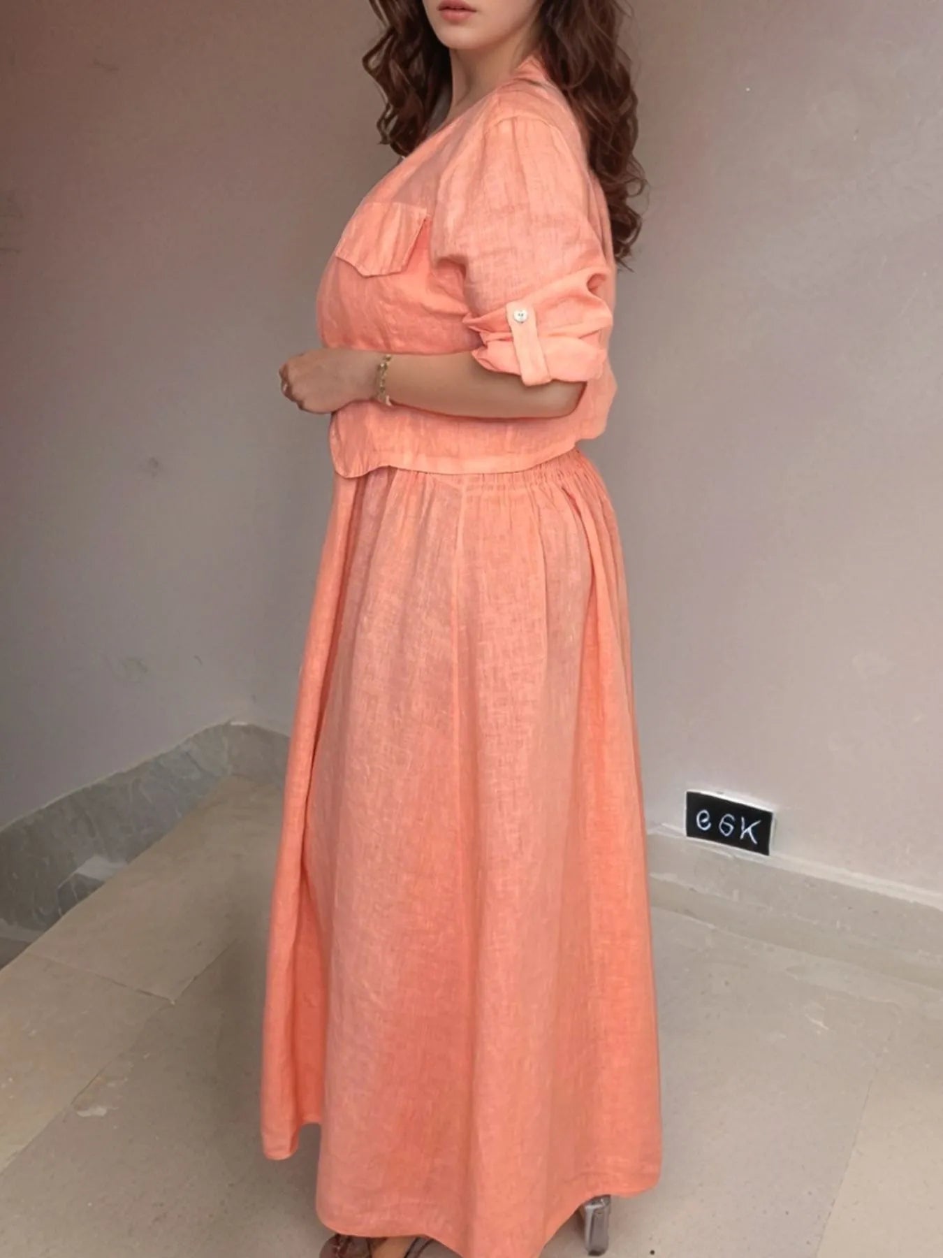 Full Size Smocked Cami Dress and Jacket Set Plus Size - MAD RUFFI