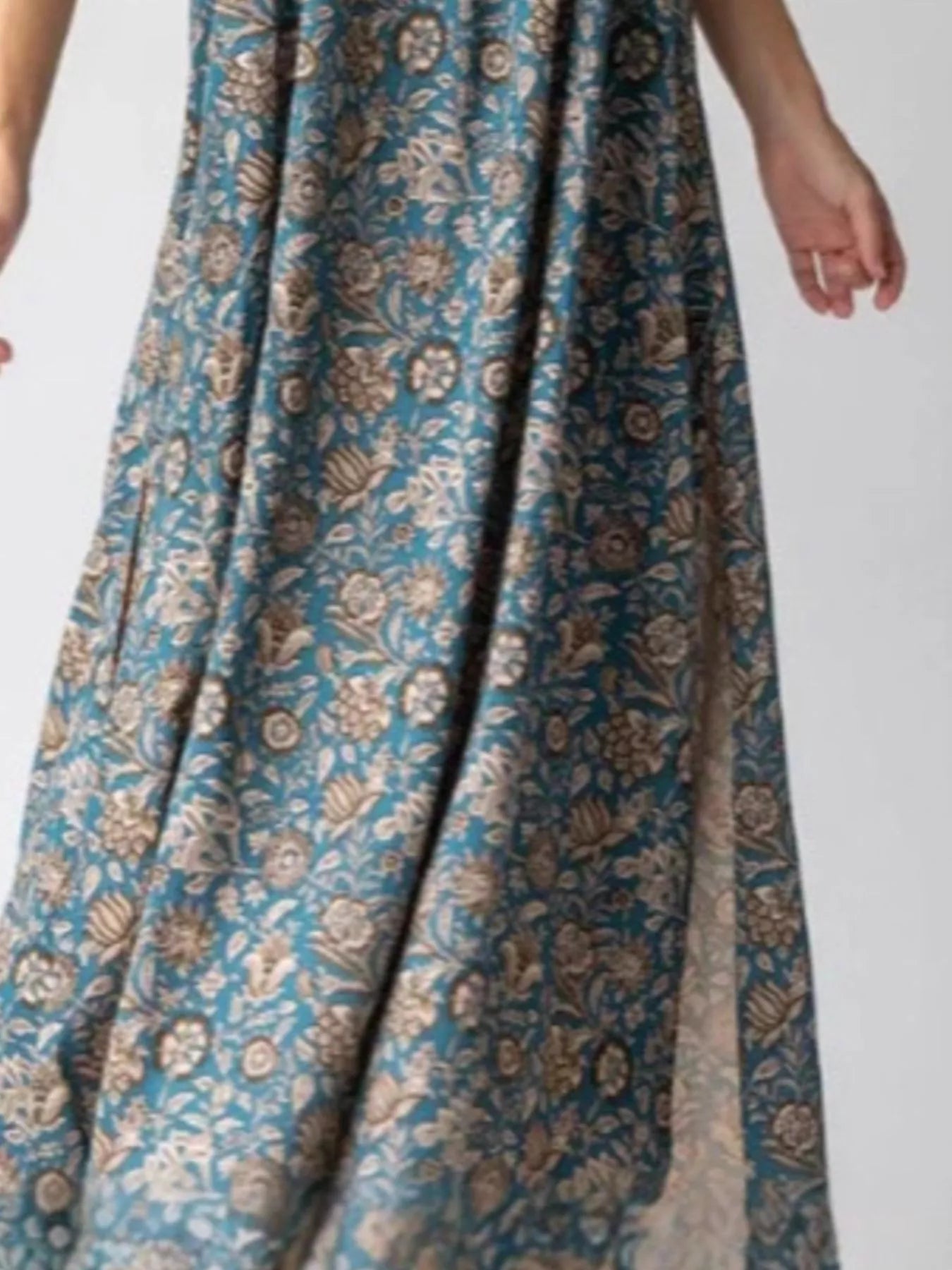 Full Size Square Neck Cami Dress with Side Slit Plus Size - MAD RUFFI