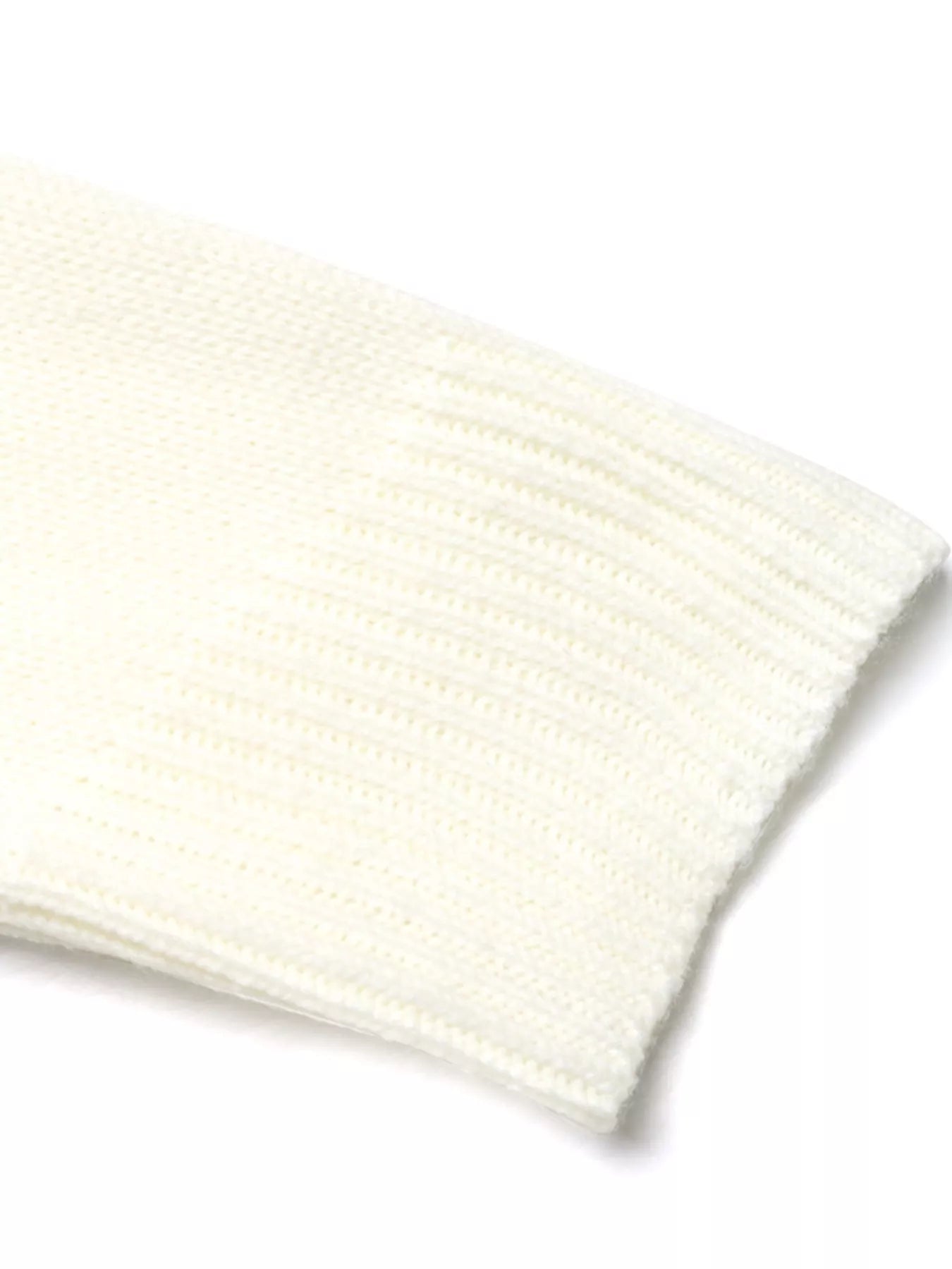 Geometric Round Neck Long Sleeve Sweater - MAD RUFFI