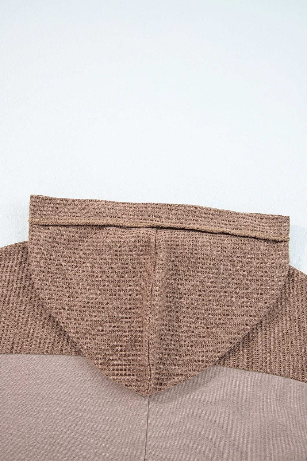 Goat Waffle Patchwork Plus Size Pocketed Hoodie - MAD RUFFI