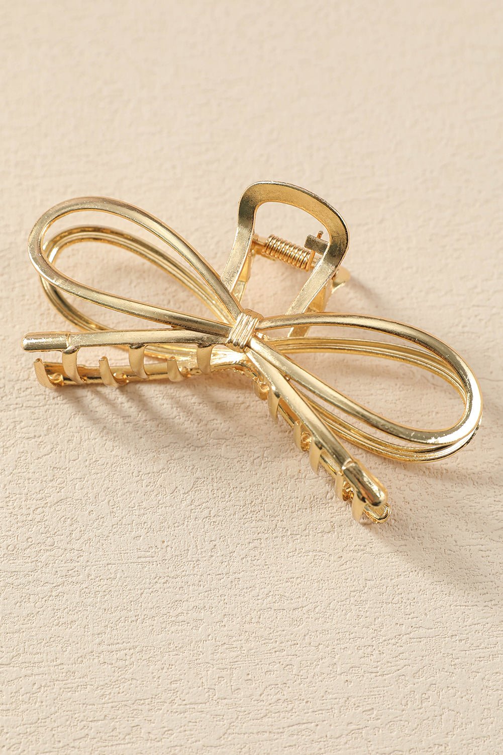 Gold Casual Bowknot Shape Metal Claw Clip - MAD RUFFI