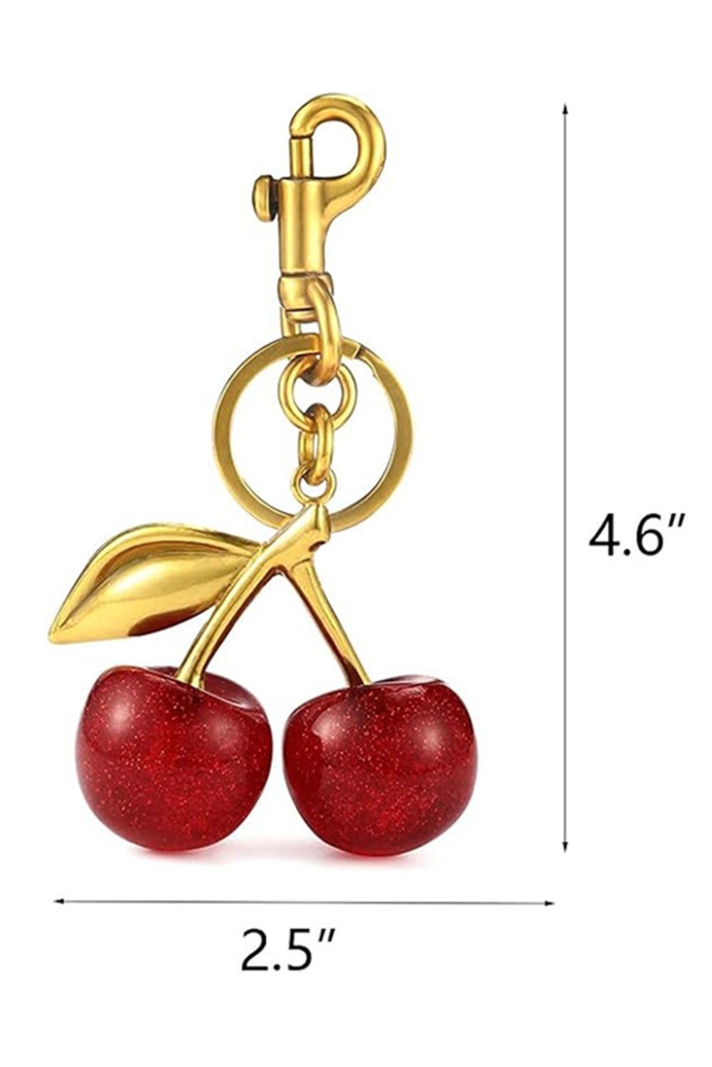 Gold Cherry Shape Alloy Keychain - MAD RUFFI
