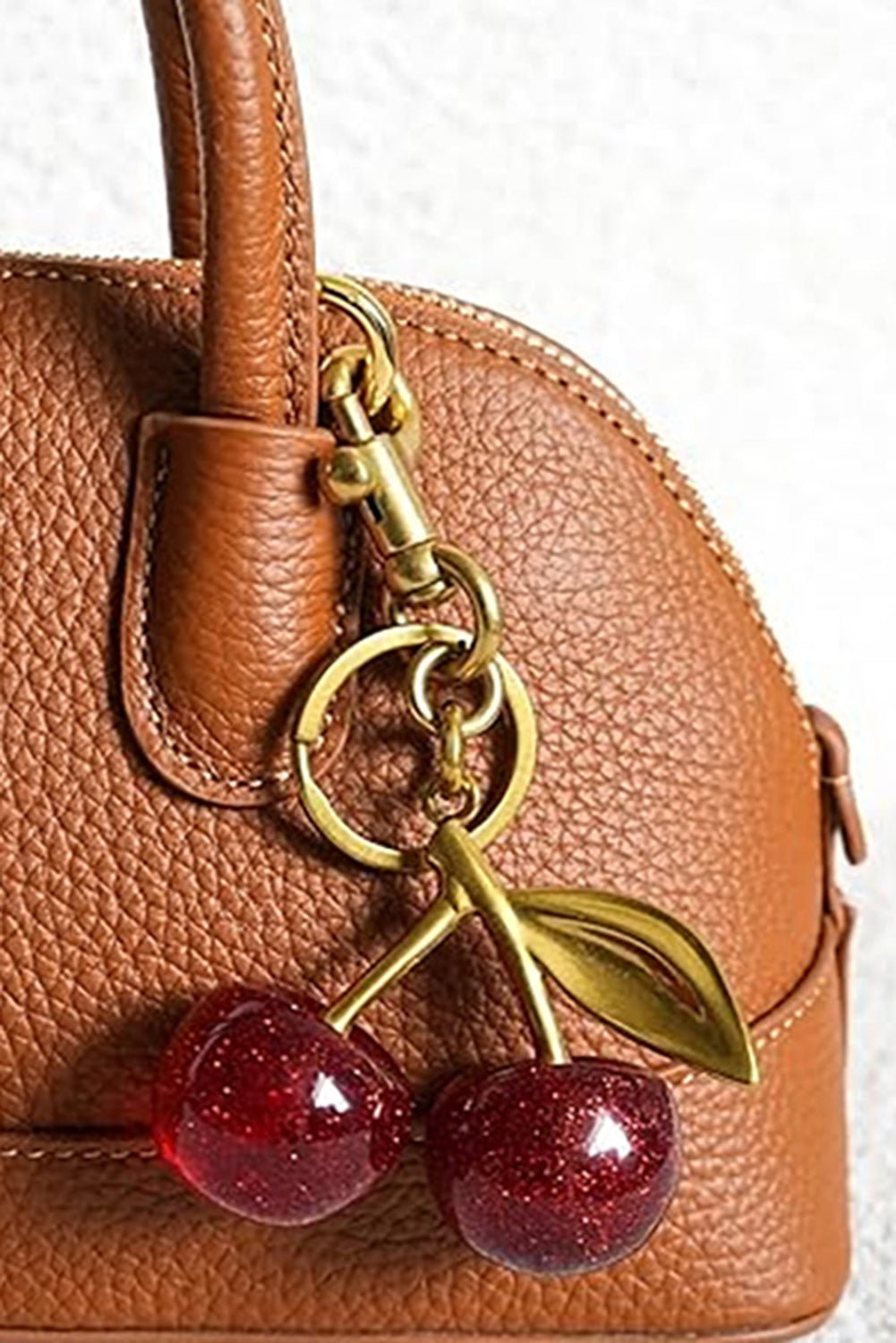 Gold Cherry Shape Alloy Keychain - MAD RUFFI