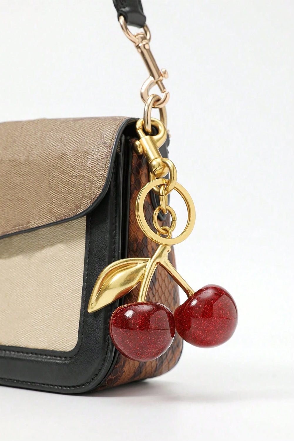 Gold Cherry Shape Alloy Keychain - MAD RUFFI