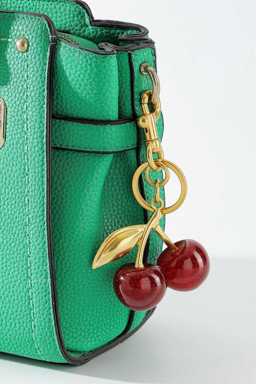 Gold Cherry Shape Alloy Keychain - MAD RUFFI