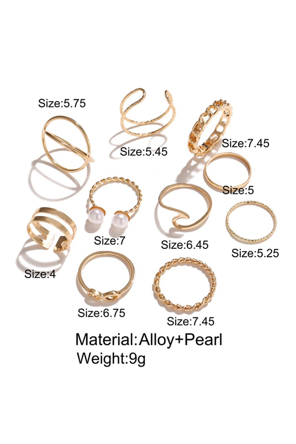 Gold Fashion Knuckle Ring set - MAD RUFFI