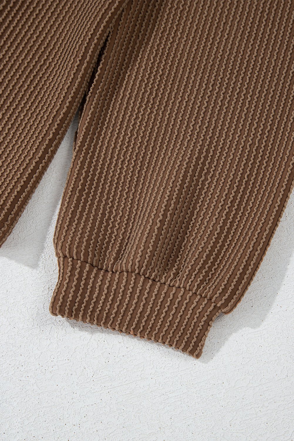 Gold Flame Corded Long Sleeve Top and High Waist Shorts Set - MAD RUFFI