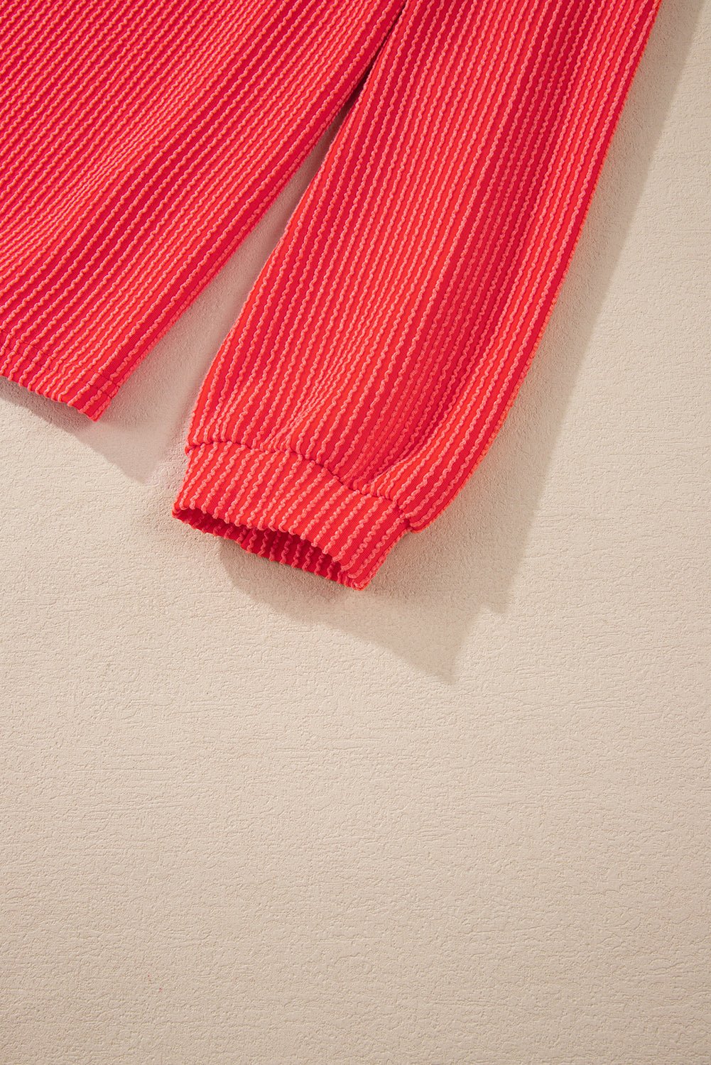 Gold Flame Corded Long Sleeve Top and High Waist Shorts Set - MAD RUFFI