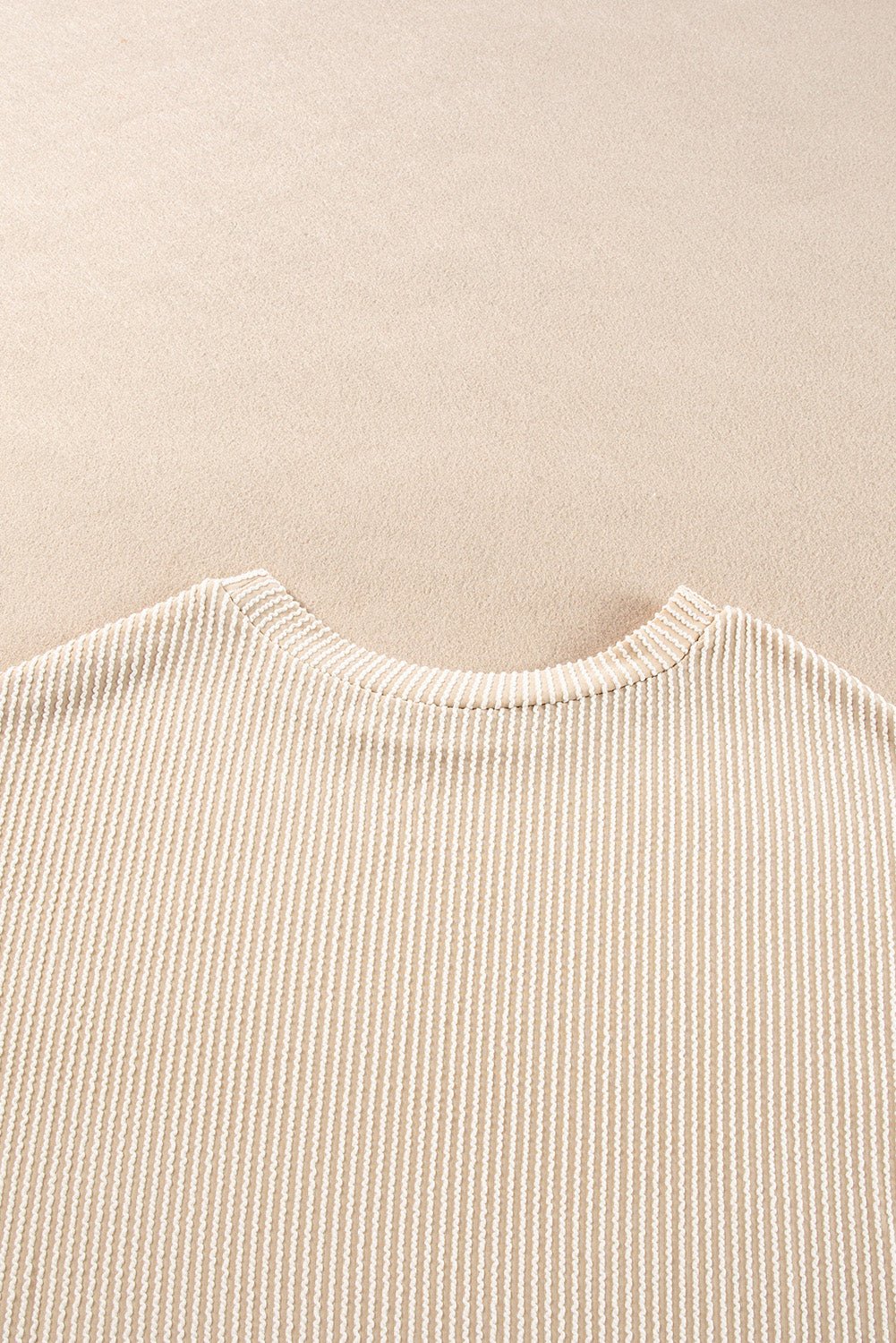 Gold Flame Corded Long Sleeve Top and High Waist Shorts Set - MAD RUFFI