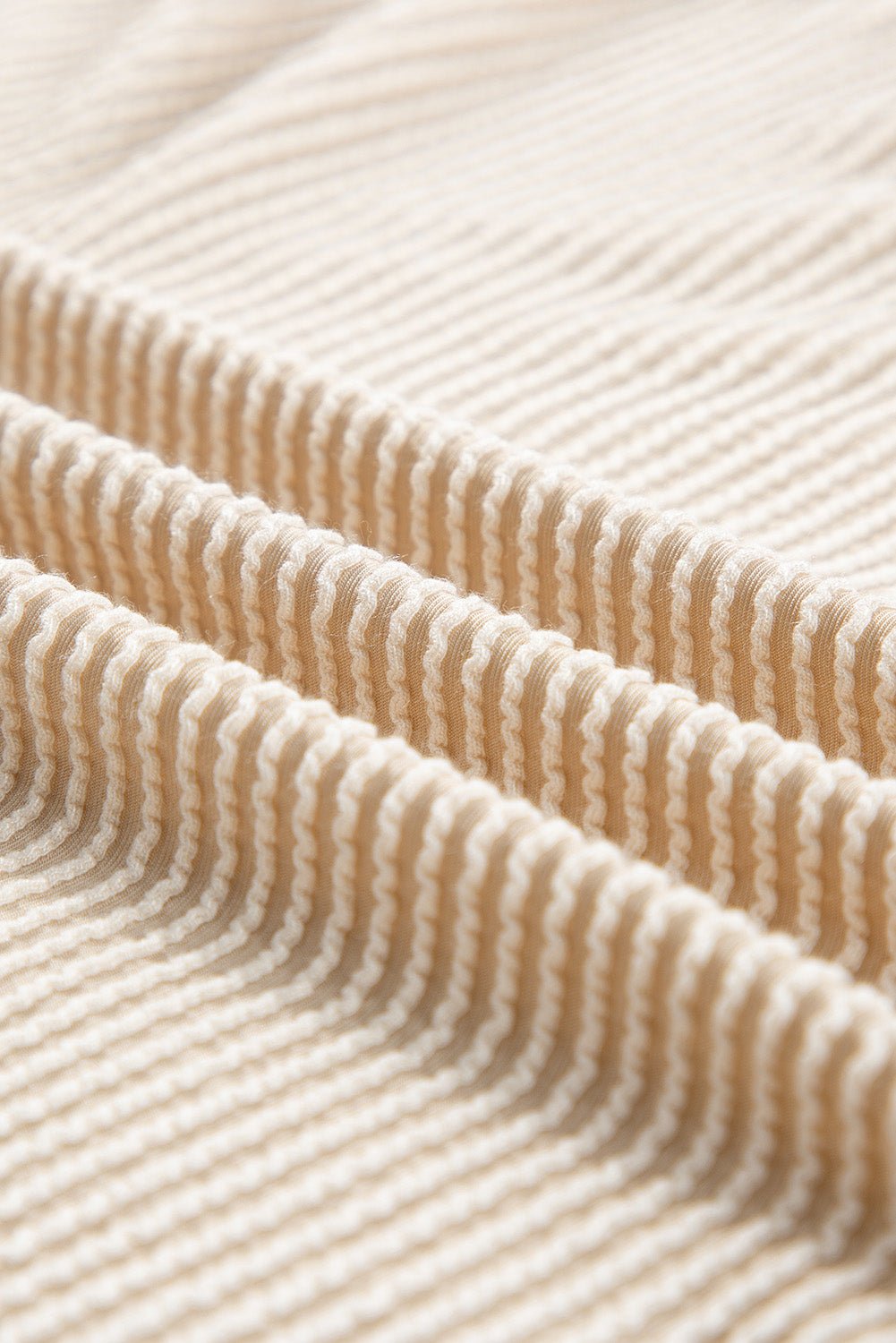 Gold Flame Corded Long Sleeve Top and High Waist Shorts Set - MAD RUFFI