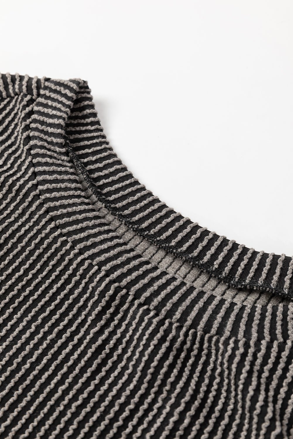 Gold Flame Corded Long Sleeve Top and High Waist Shorts Set - MAD RUFFI