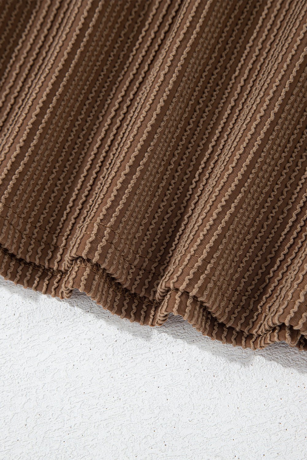 Gold Flame Corded Long Sleeve Top and High Waist Shorts Set - MAD RUFFI