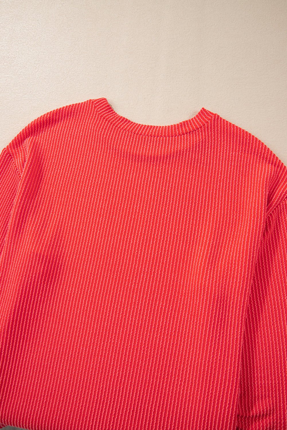 Gold Flame Corded Long Sleeve Top and High Waist Shorts Set - MAD RUFFI