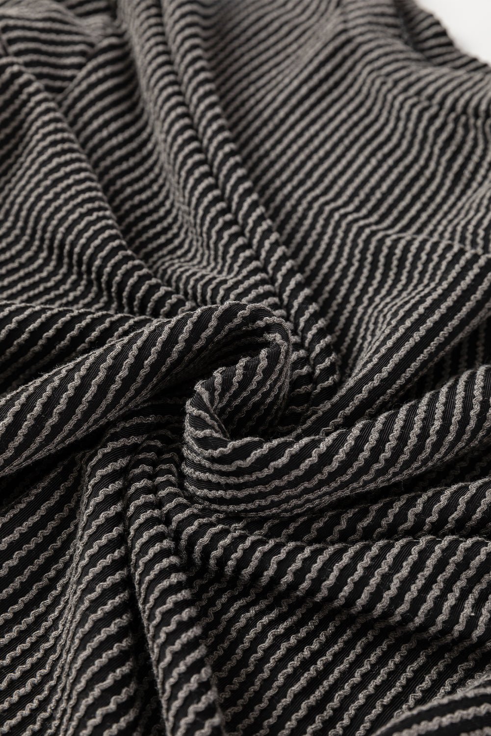 Gold Flame Corded Long Sleeve Top and High Waist Shorts Set - MAD RUFFI