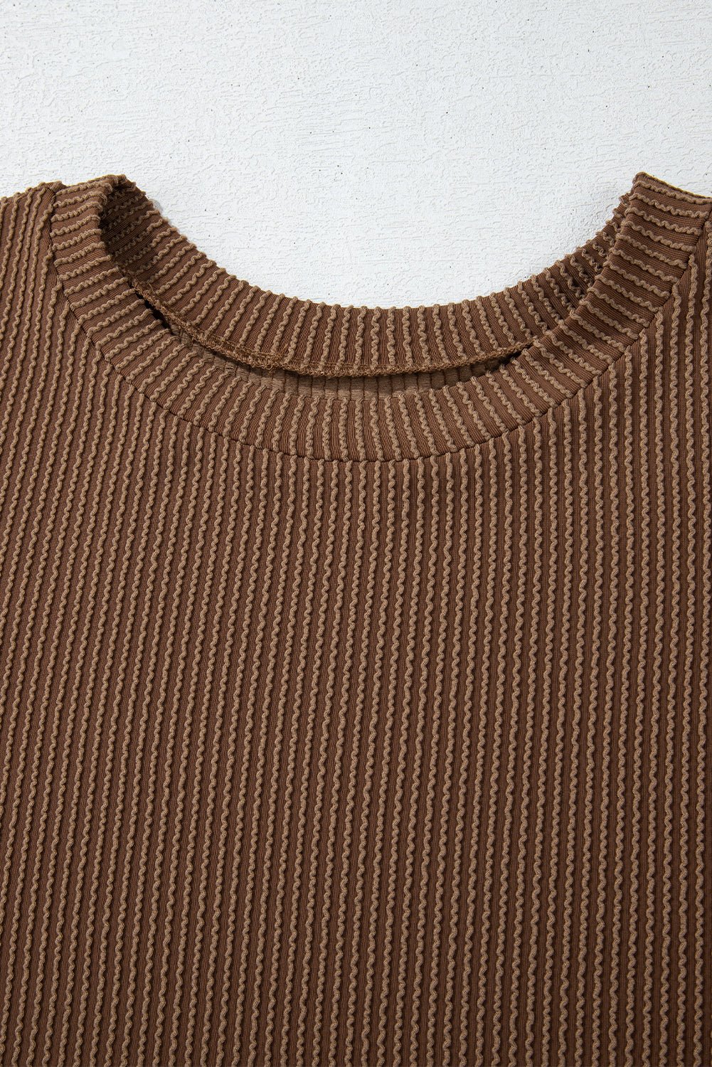 Gold Flame Corded Long Sleeve Top and High Waist Shorts Set - MAD RUFFI