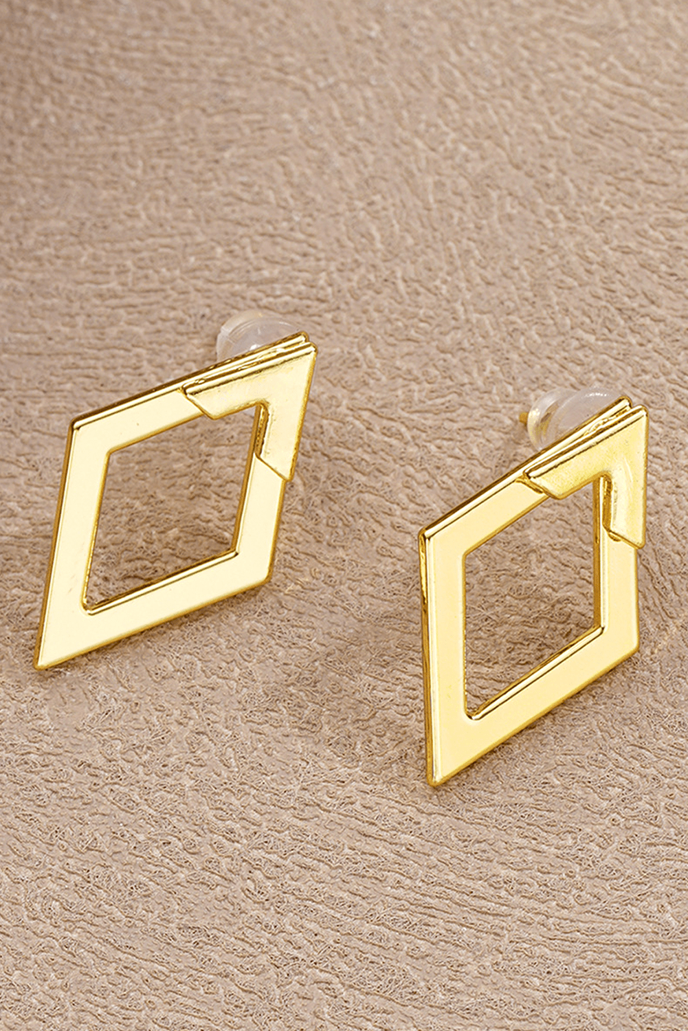 Gold Geometric Shape Stud Earrings - MAD RUFFI