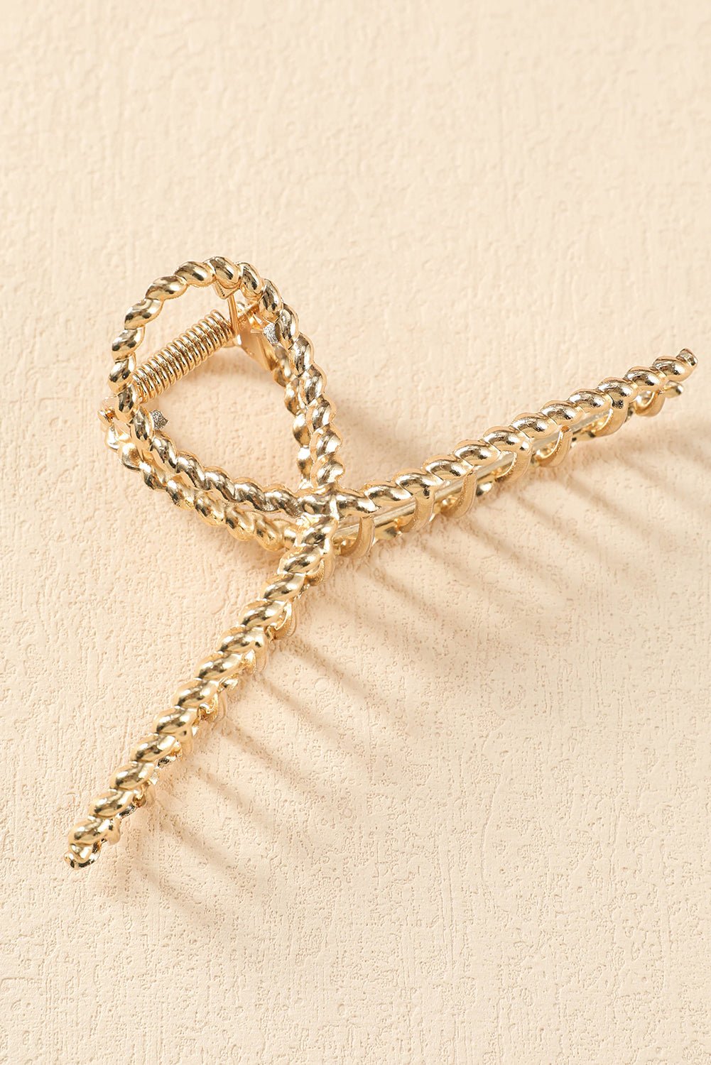 Gold Twist Loop Large Hair Claw Clip - MAD RUFFI