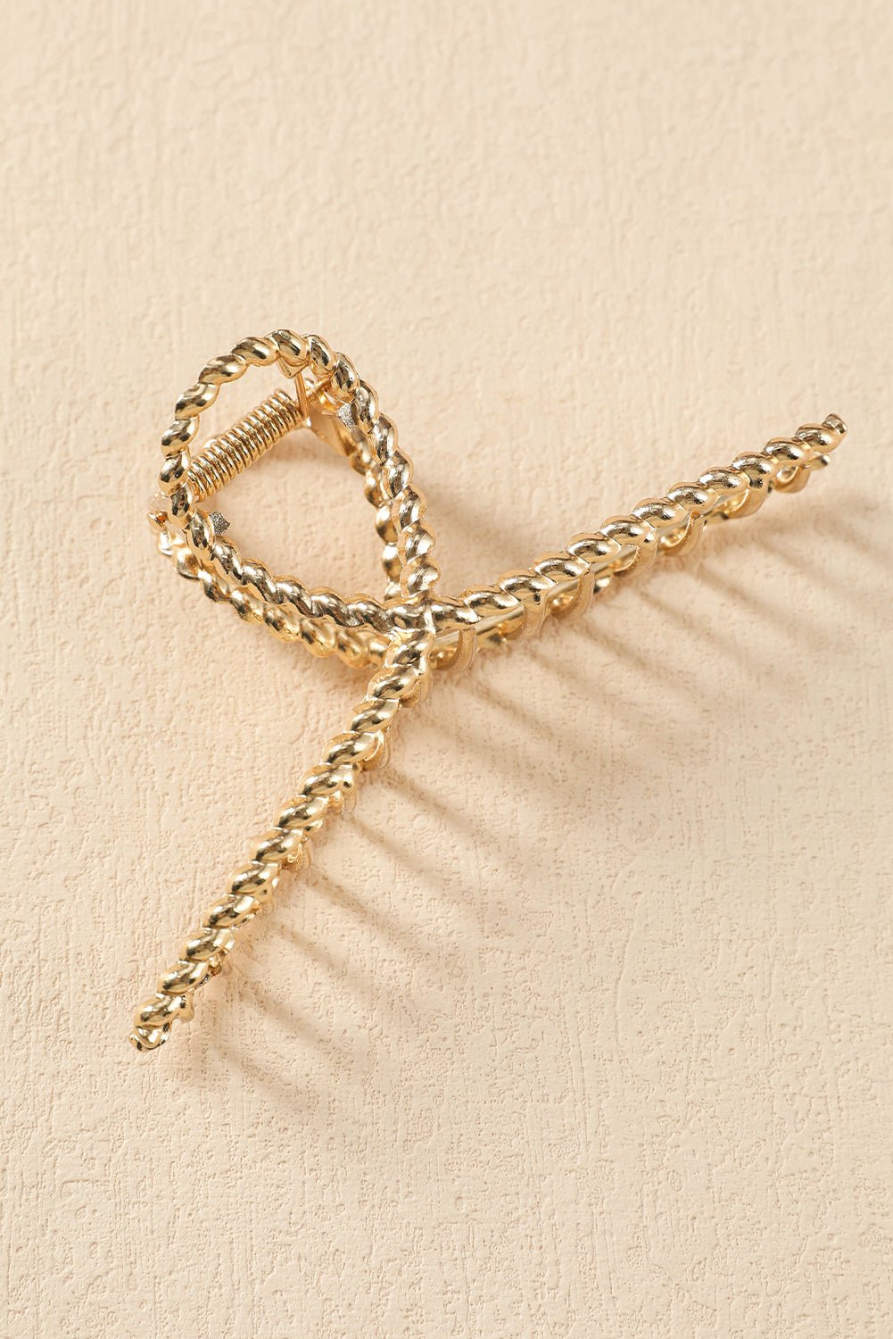 Gold Twist Loop Large Hair Claw Clip - MAD RUFFI