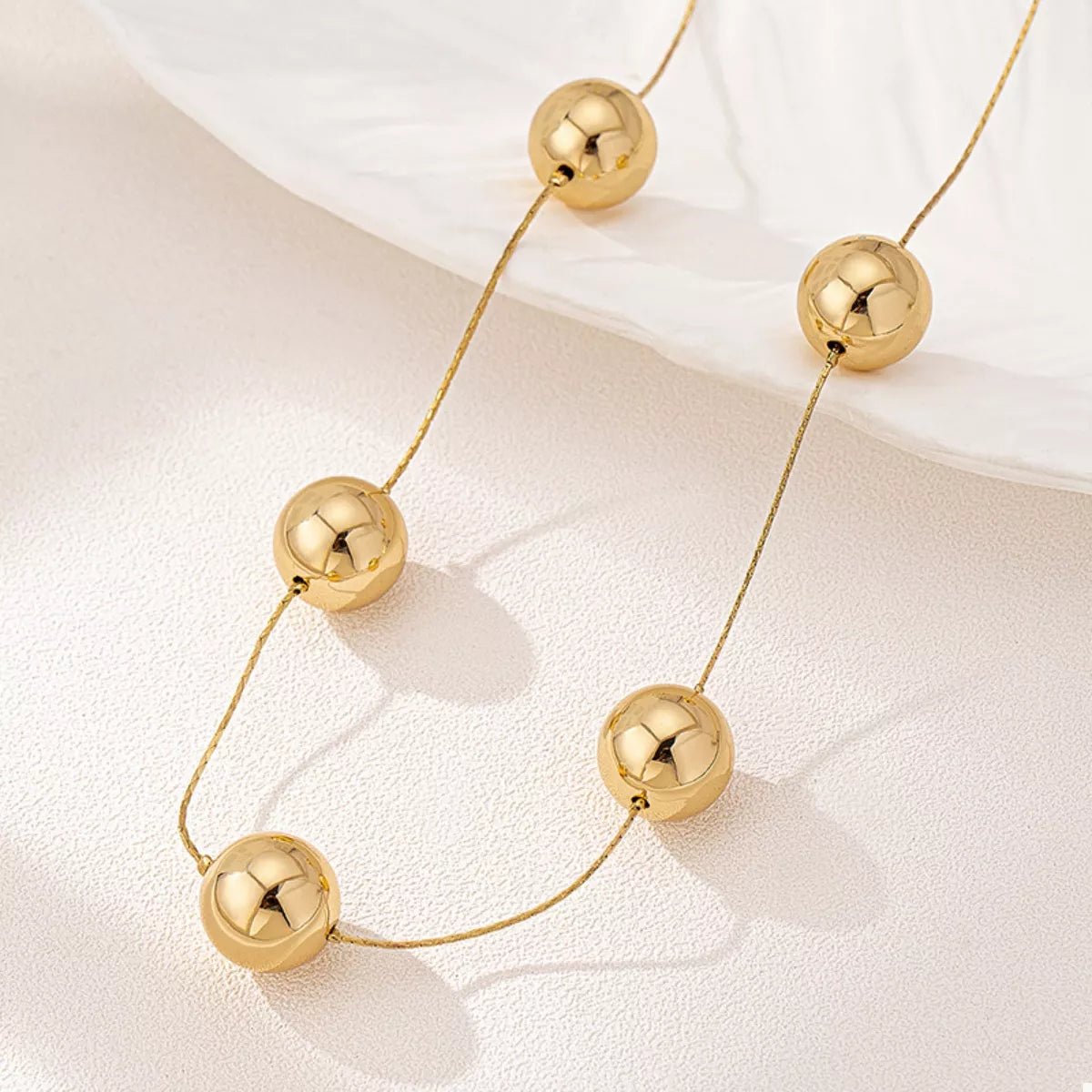 Golden Sphere Statement Necklace - MAD RUFFI