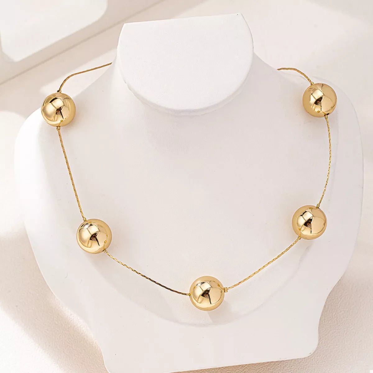 Golden Sphere Statement Necklace - MAD RUFFI
