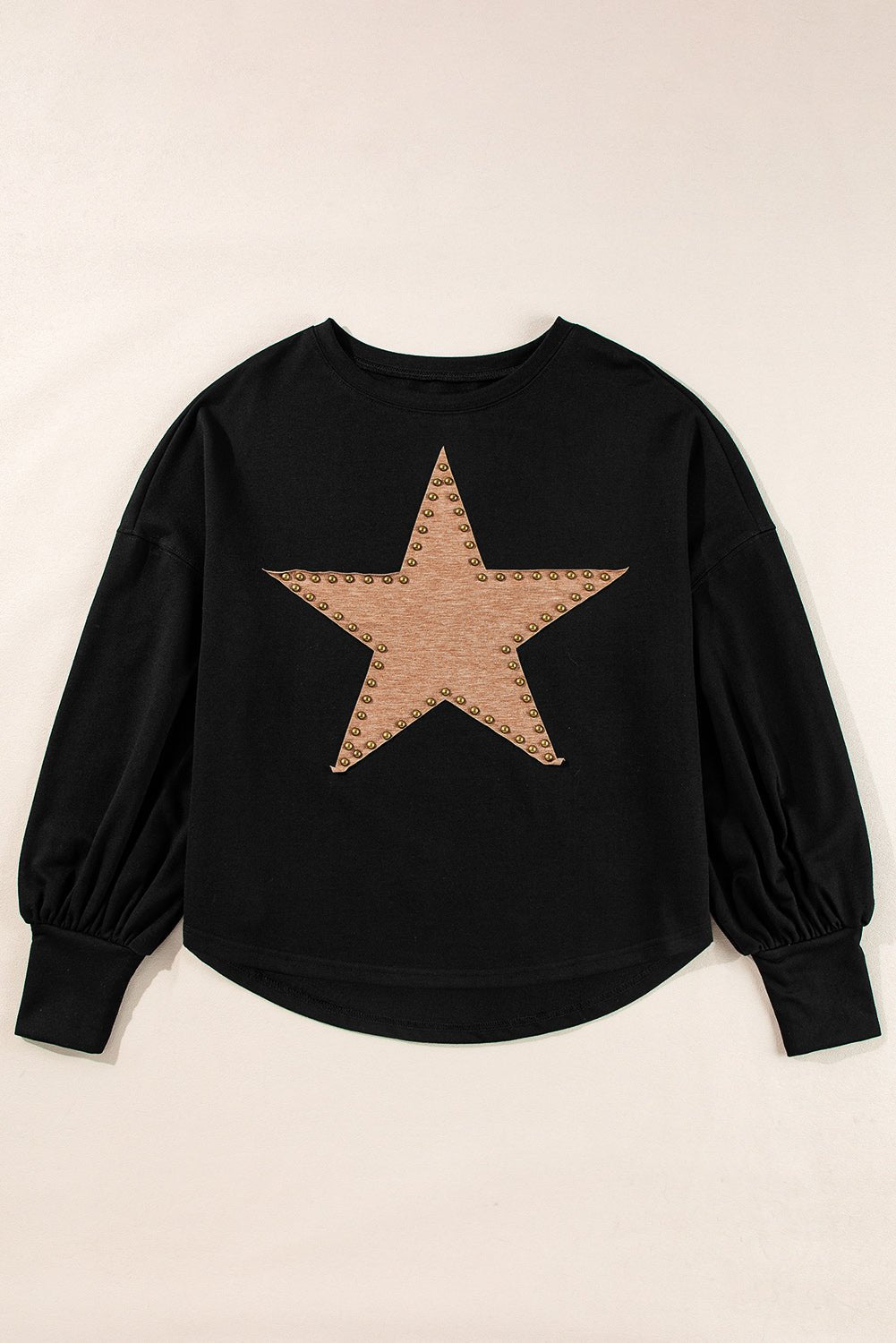 Gossamer Pink Studded Star Graphic Oversized Top - MAD RUFFI